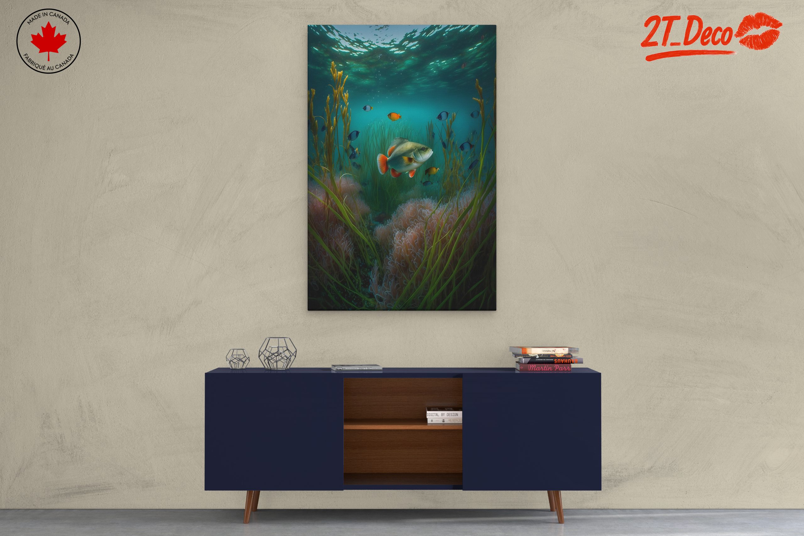 Vibrant Abstract Marine Life Underwater Art - Image 3