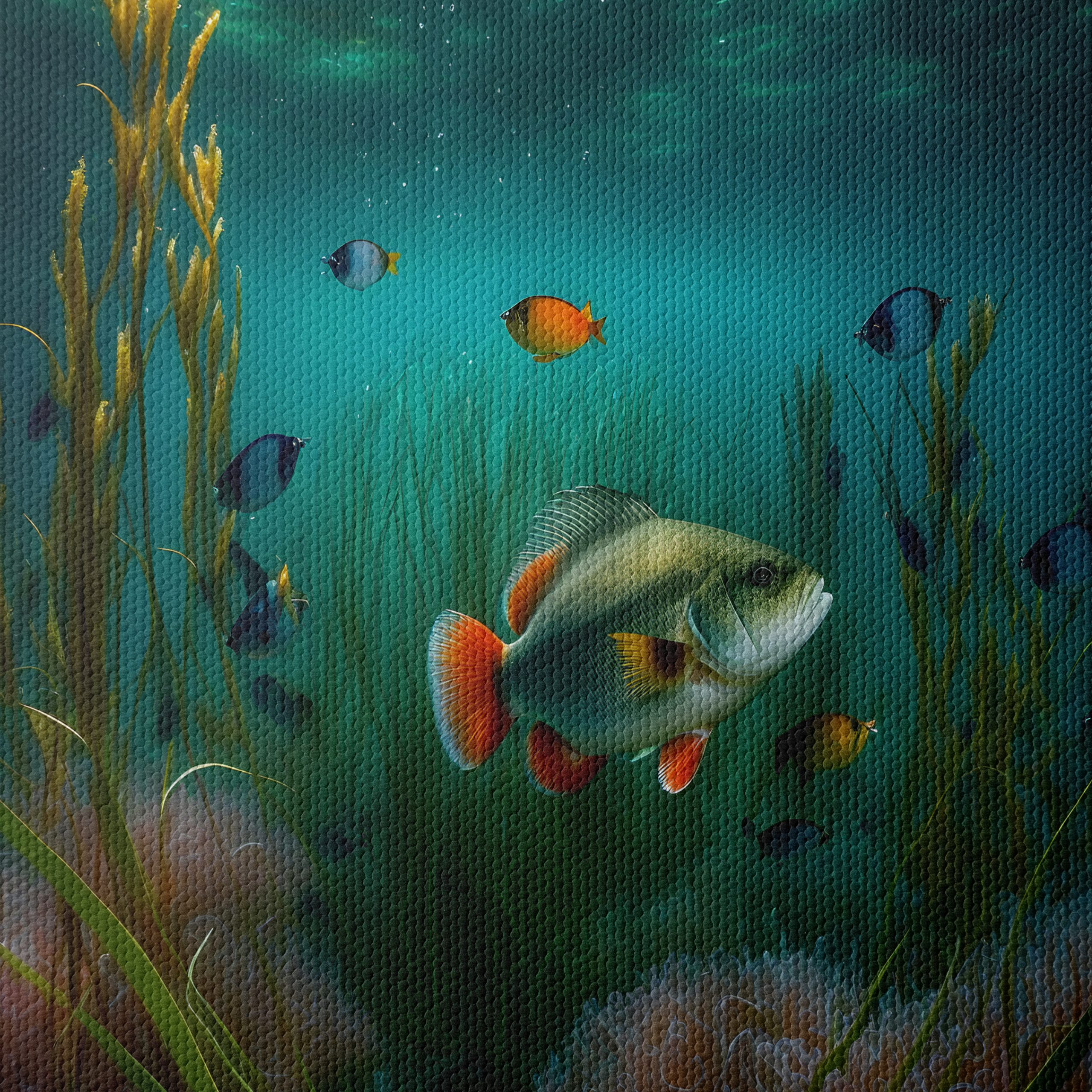 Vibrant Abstract Marine Life Underwater Art - Image 4