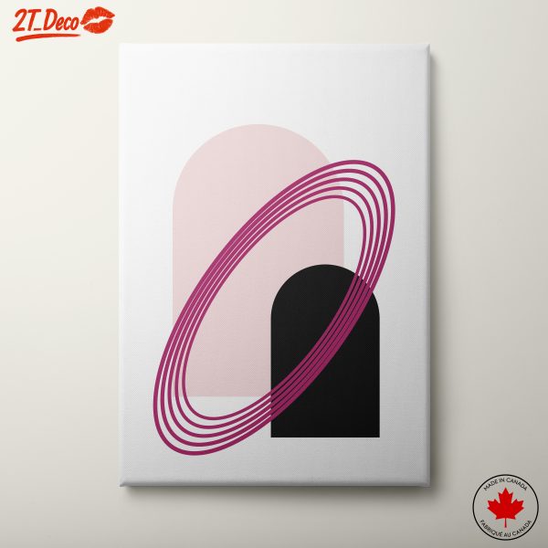 Geometric Abstract Art with Curved Lines