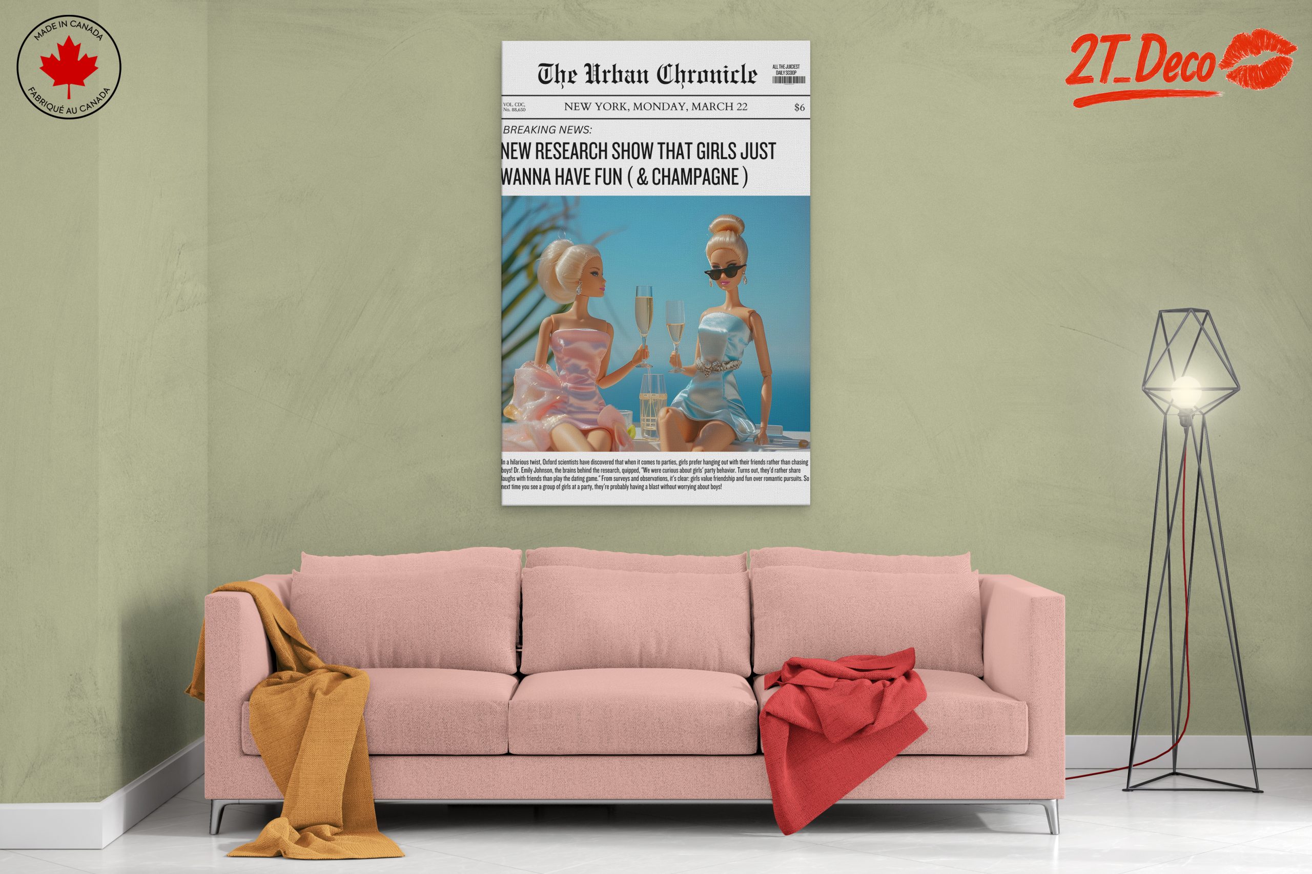 Girls Just Wanna Have Fun and Champagne Artwork - Image 2