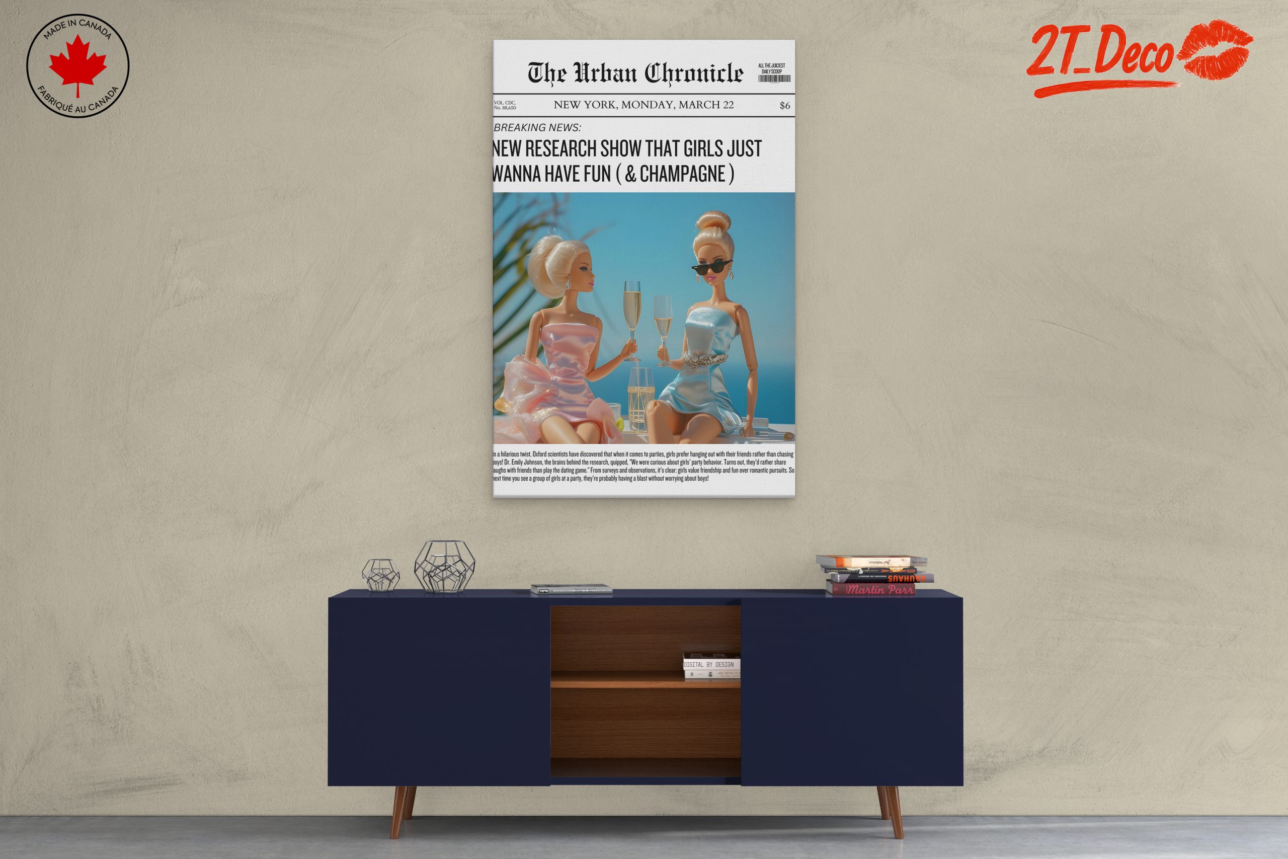 Girls Just Wanna Have Fun and Champagne Artwork - Image 3