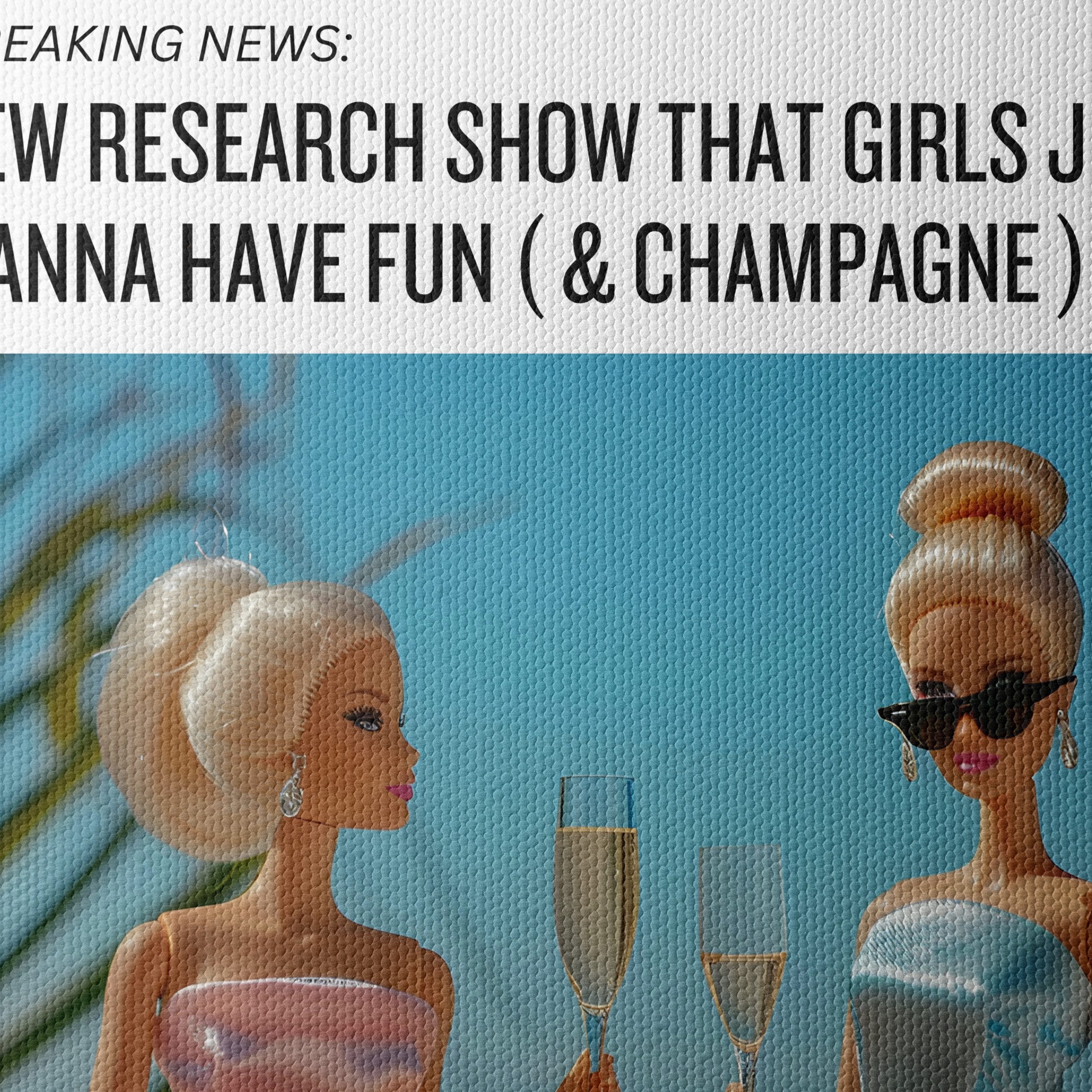 Girls Just Wanna Have Fun and Champagne Artwork - Image 4