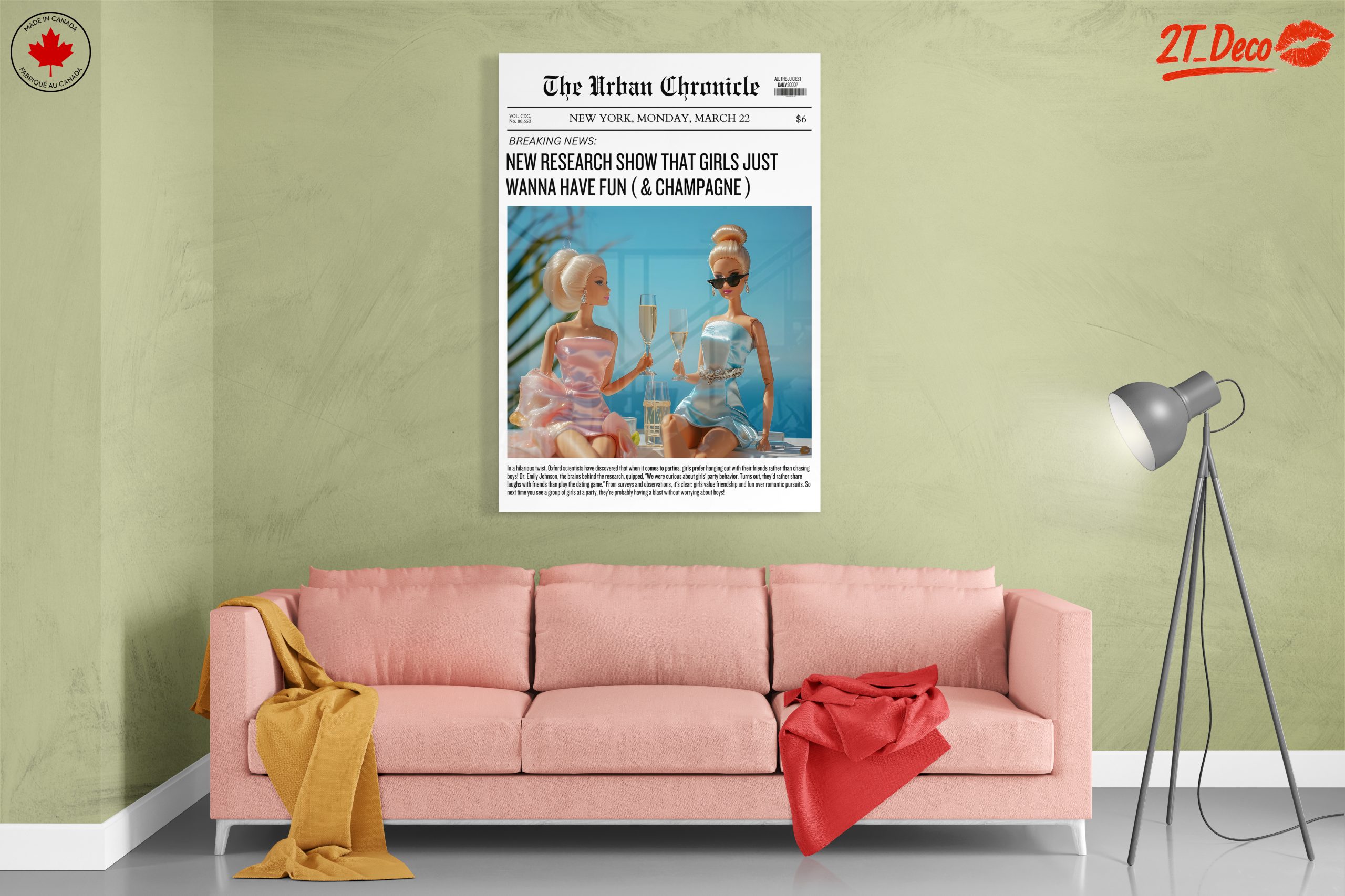Girls Just Wanna Have Fun and Champagne Artwork - Image 7