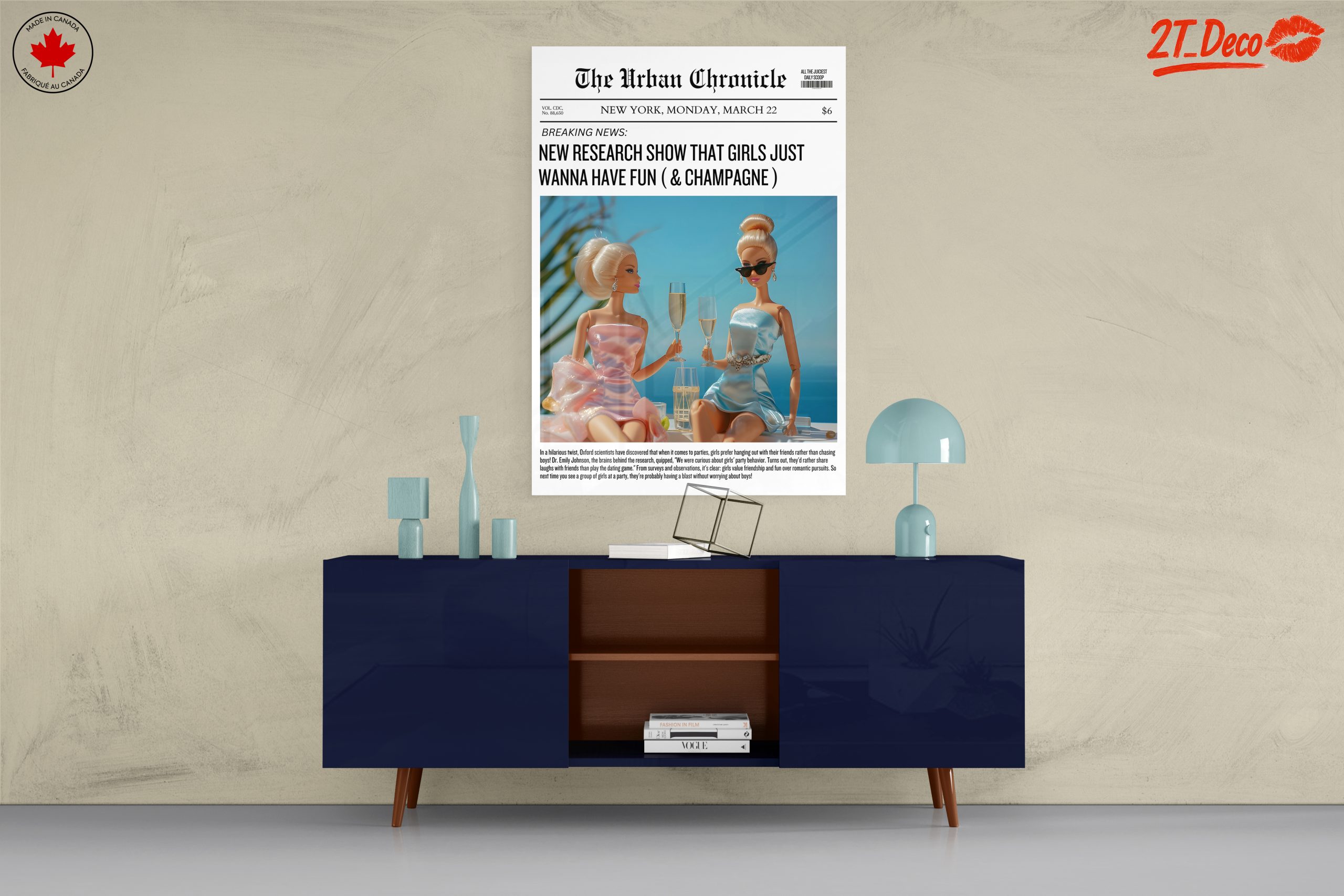 Girls Just Wanna Have Fun and Champagne Artwork - Image 8