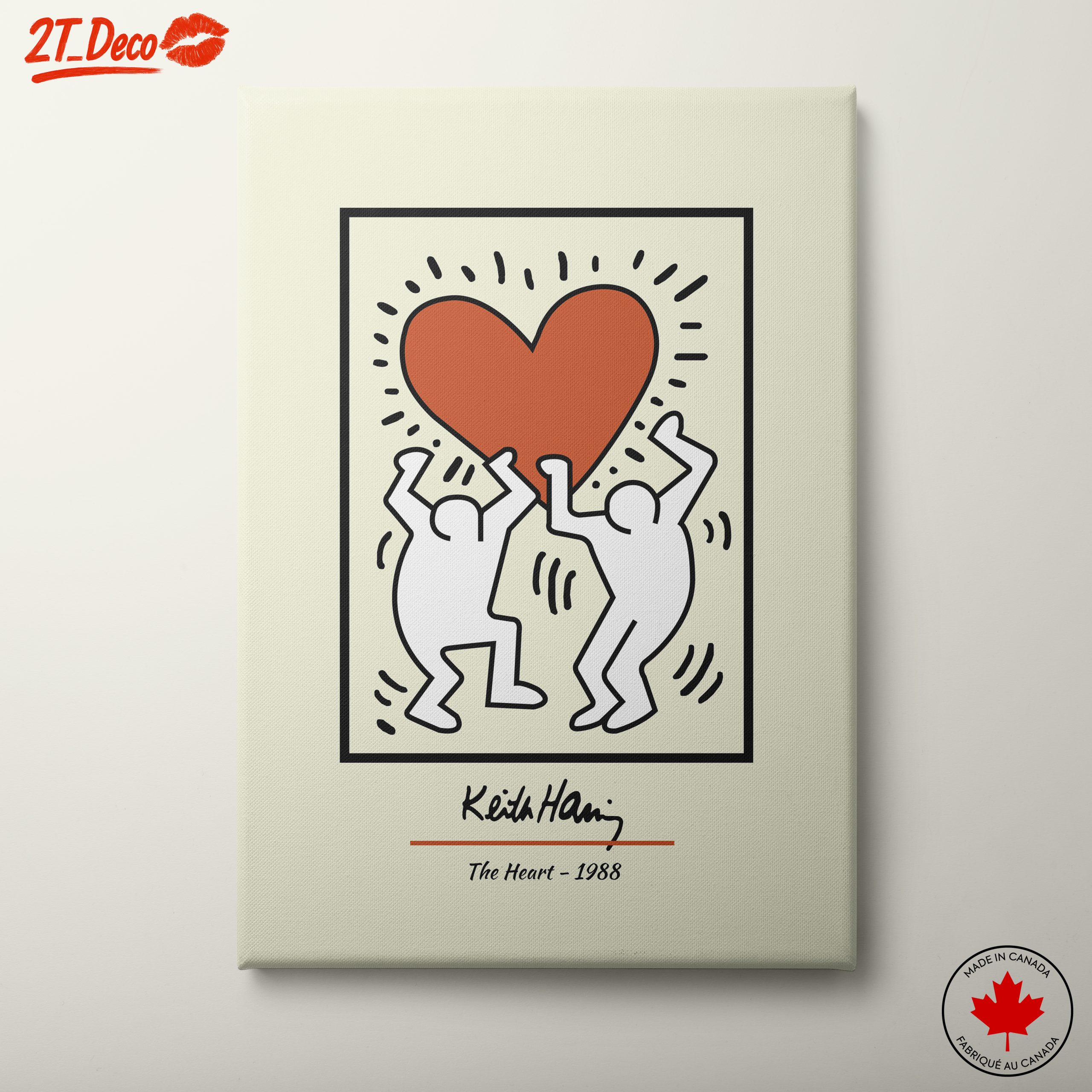 Keith Haring Inspirational Heart Artwork