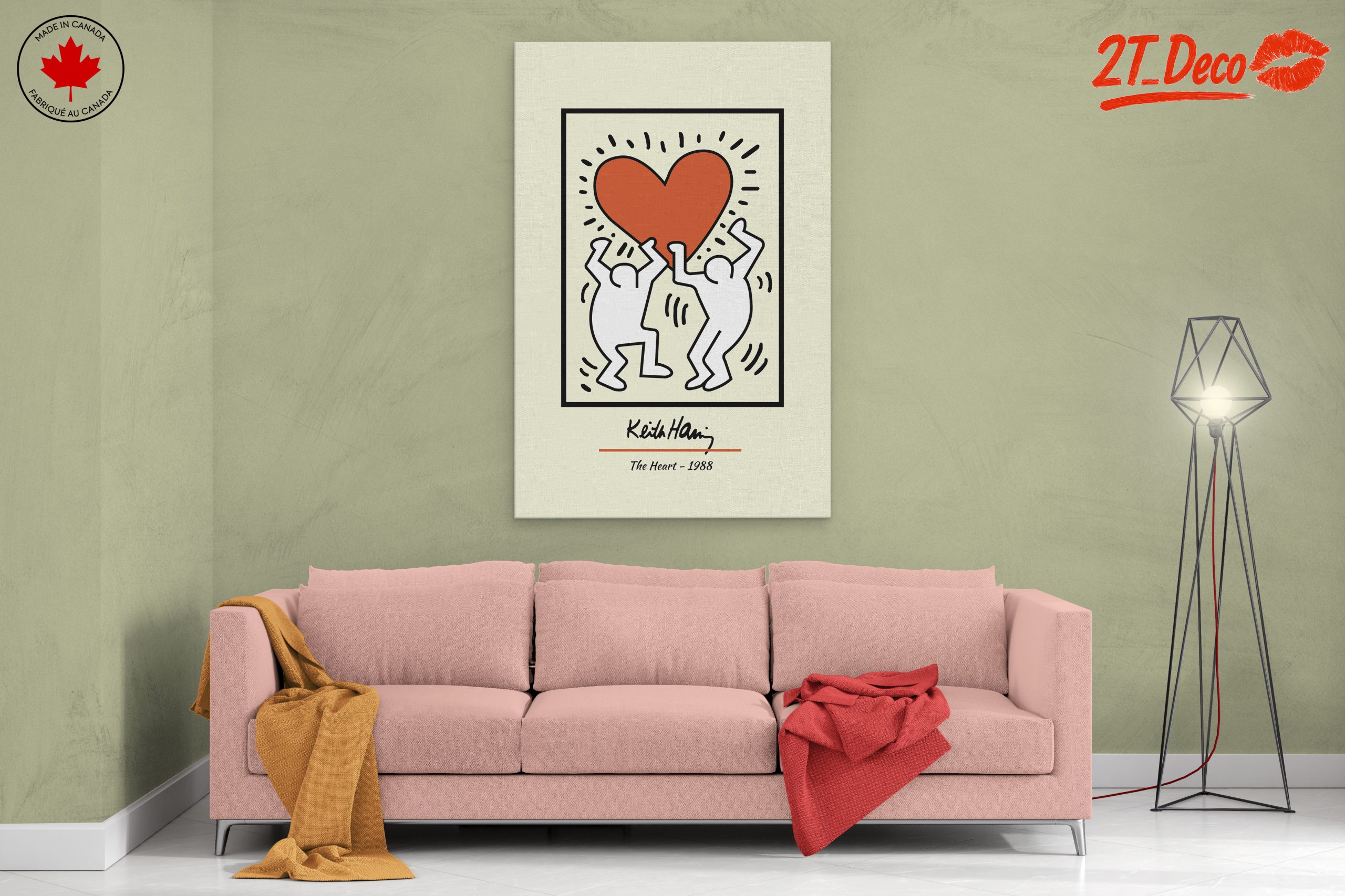 Keith Haring Inspirational Heart Artwork - Image 2