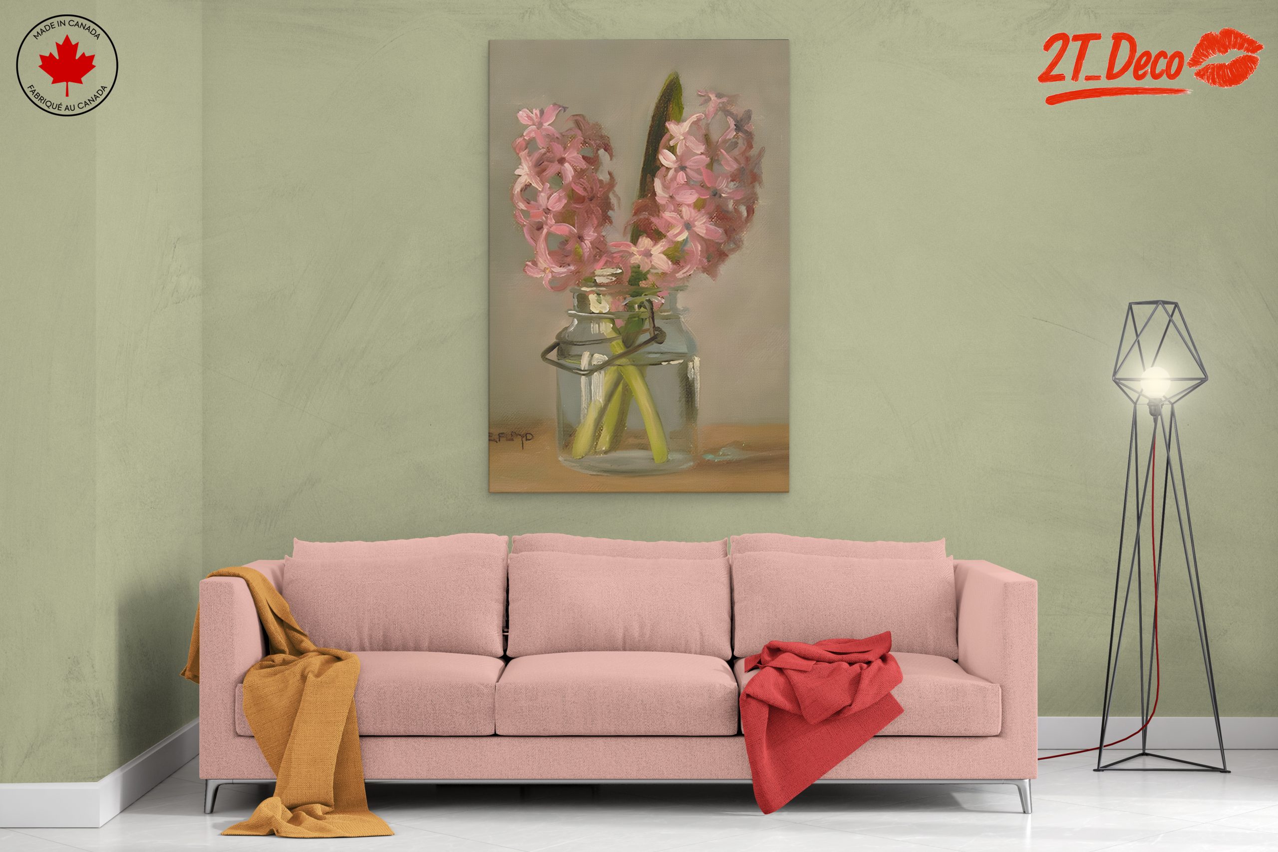 Beautiful Floral Arrangement in Glass Jar - Image 2