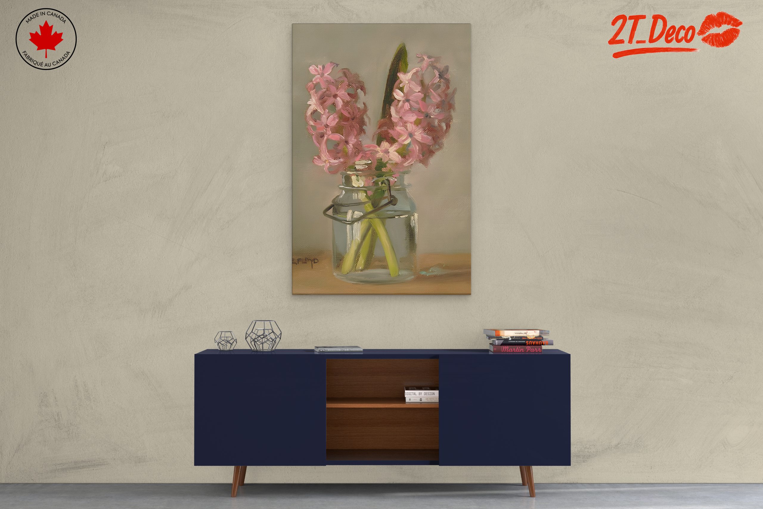 Beautiful Floral Arrangement in Glass Jar - Image 3