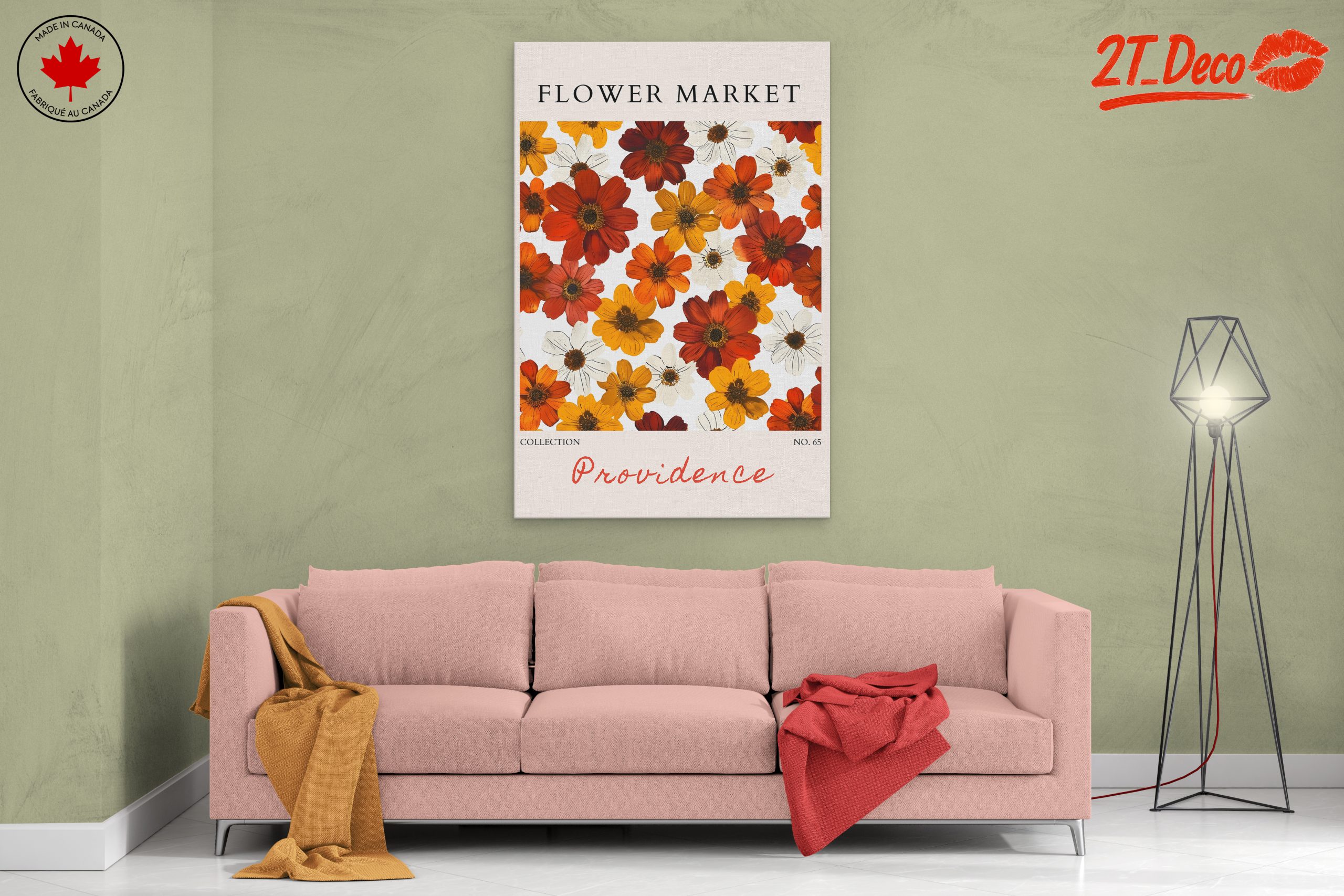 Vibrant Flower Market Artwork - Image 2