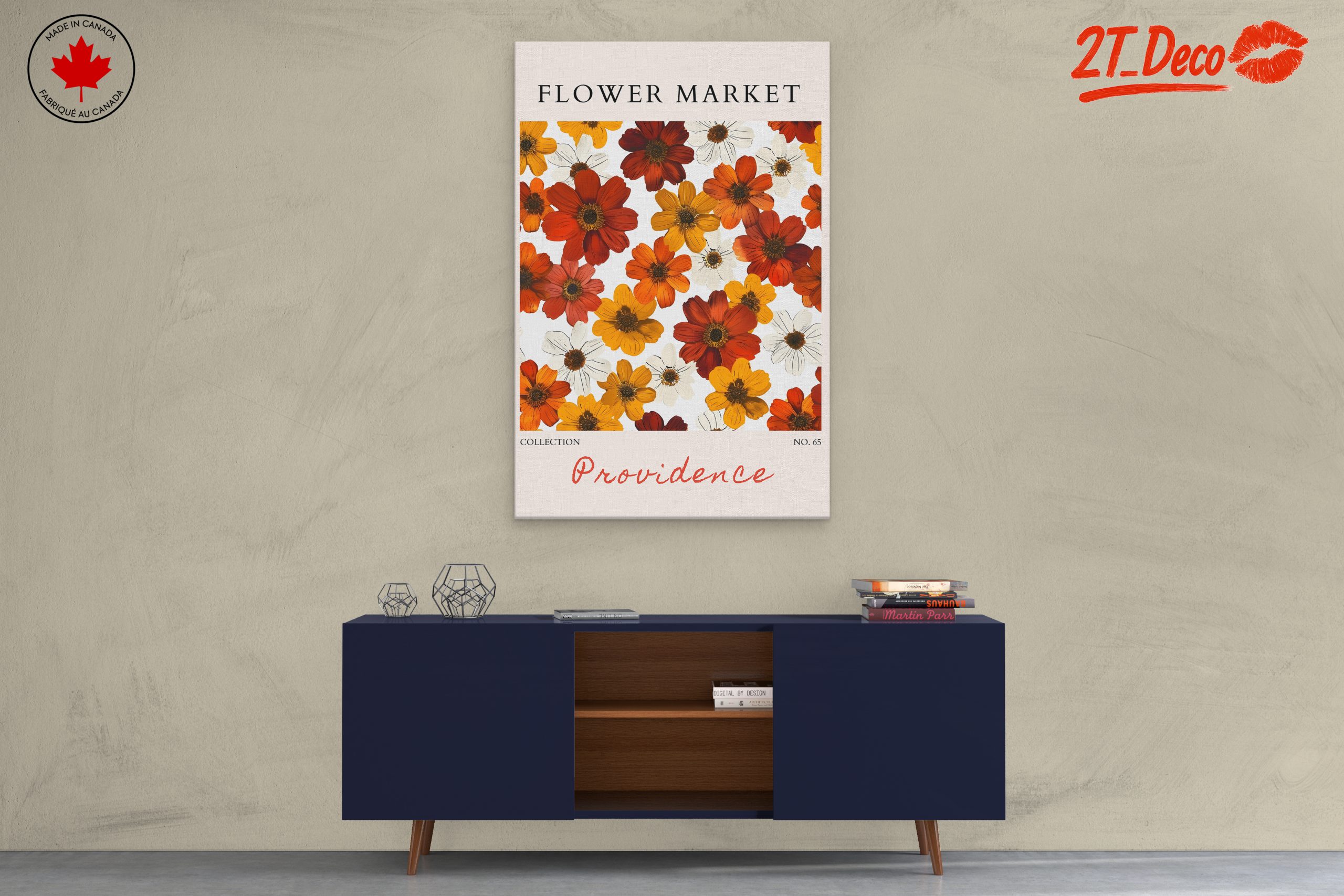 Vibrant Flower Market Artwork - Image 3