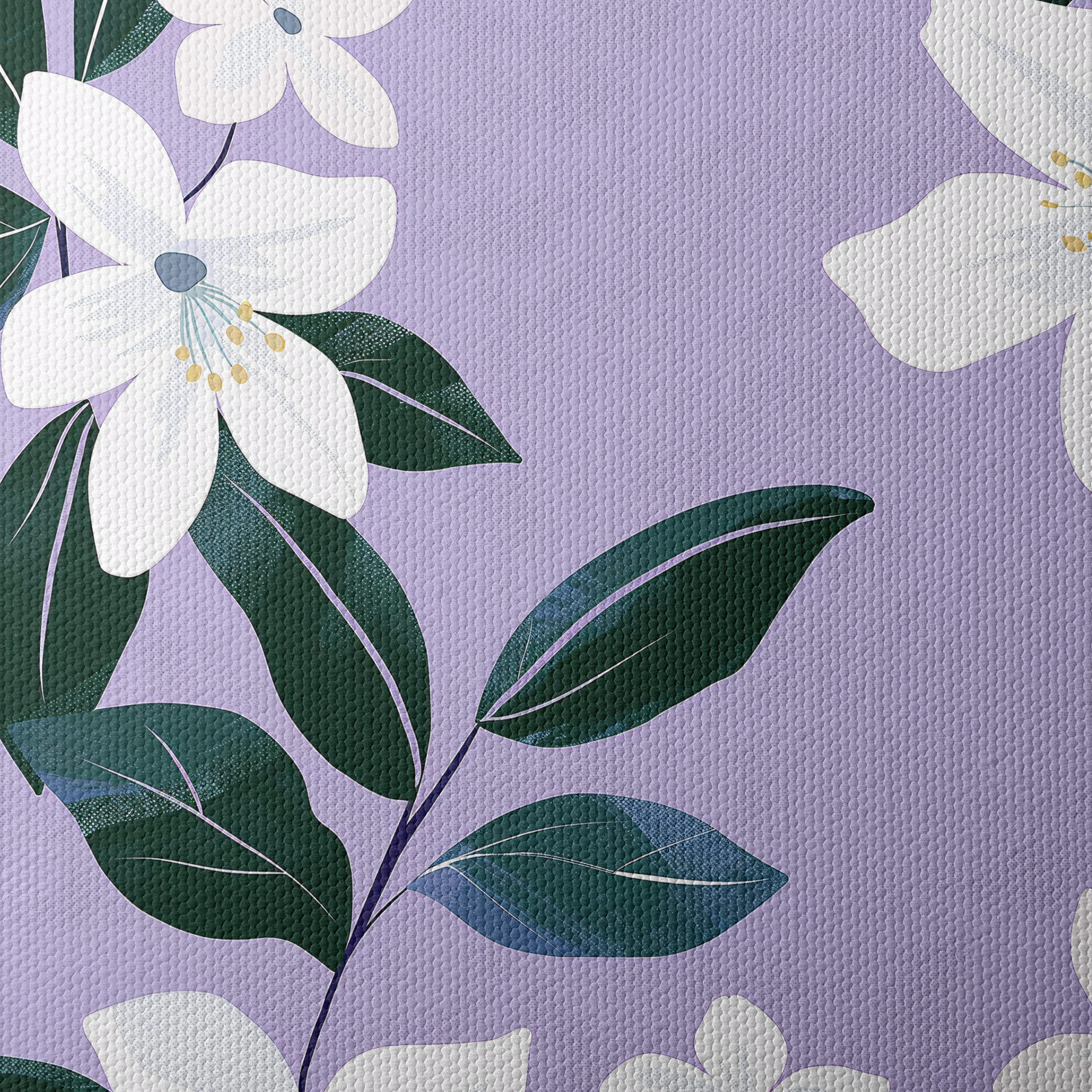Elegant Floral Design on Purple Background - Image 4