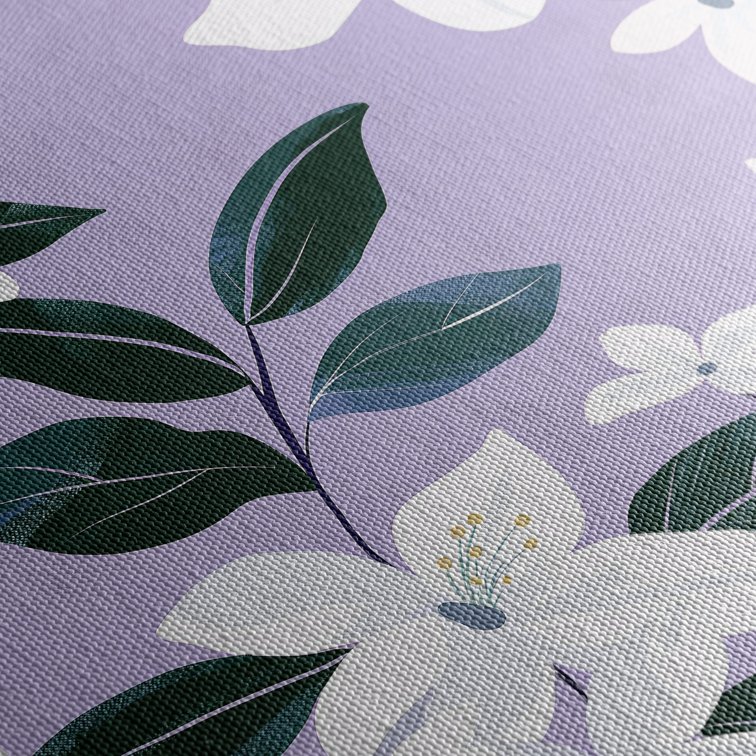 Elegant Floral Design on Purple Background - Image 5