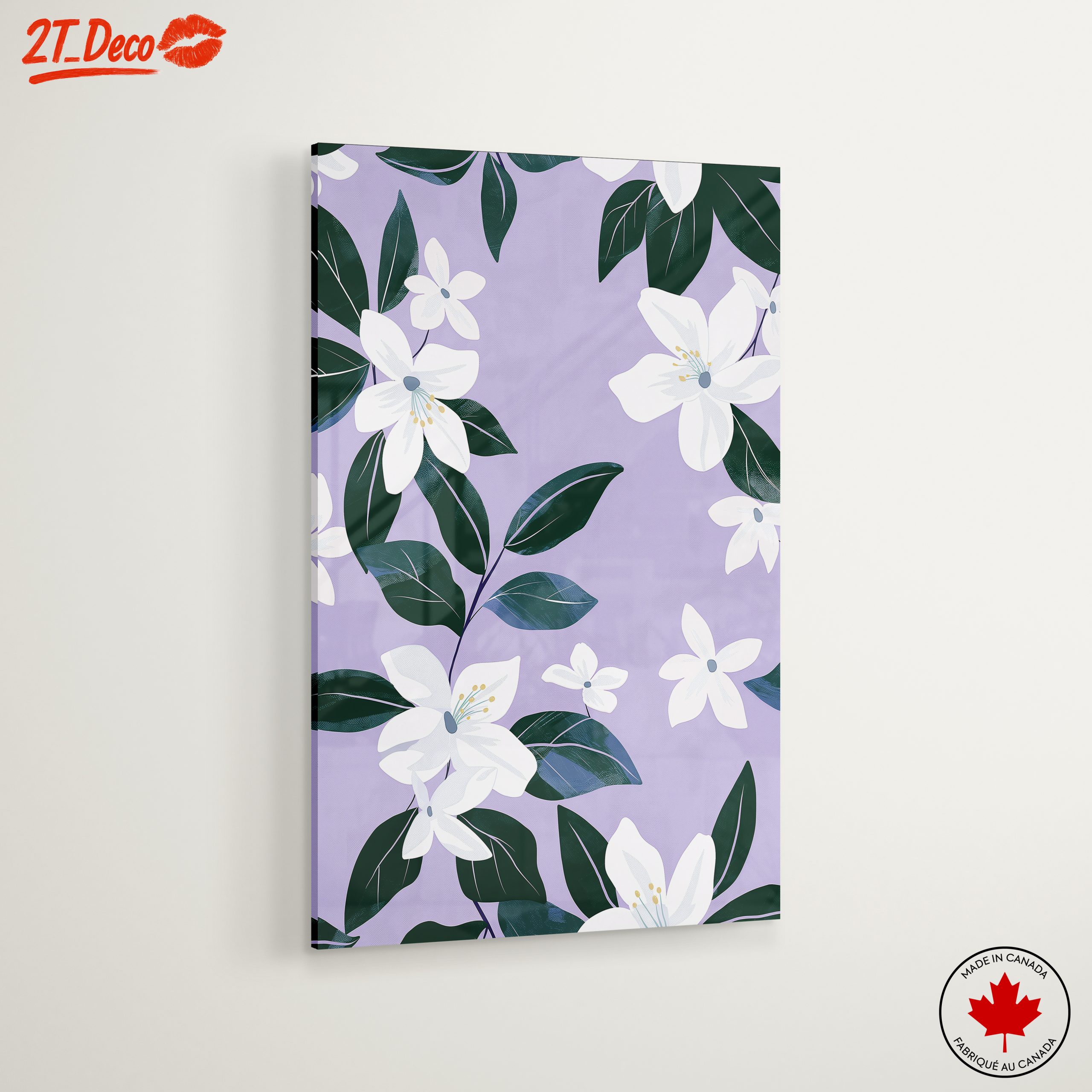 Elegant Floral Design on Purple Background - Image 6