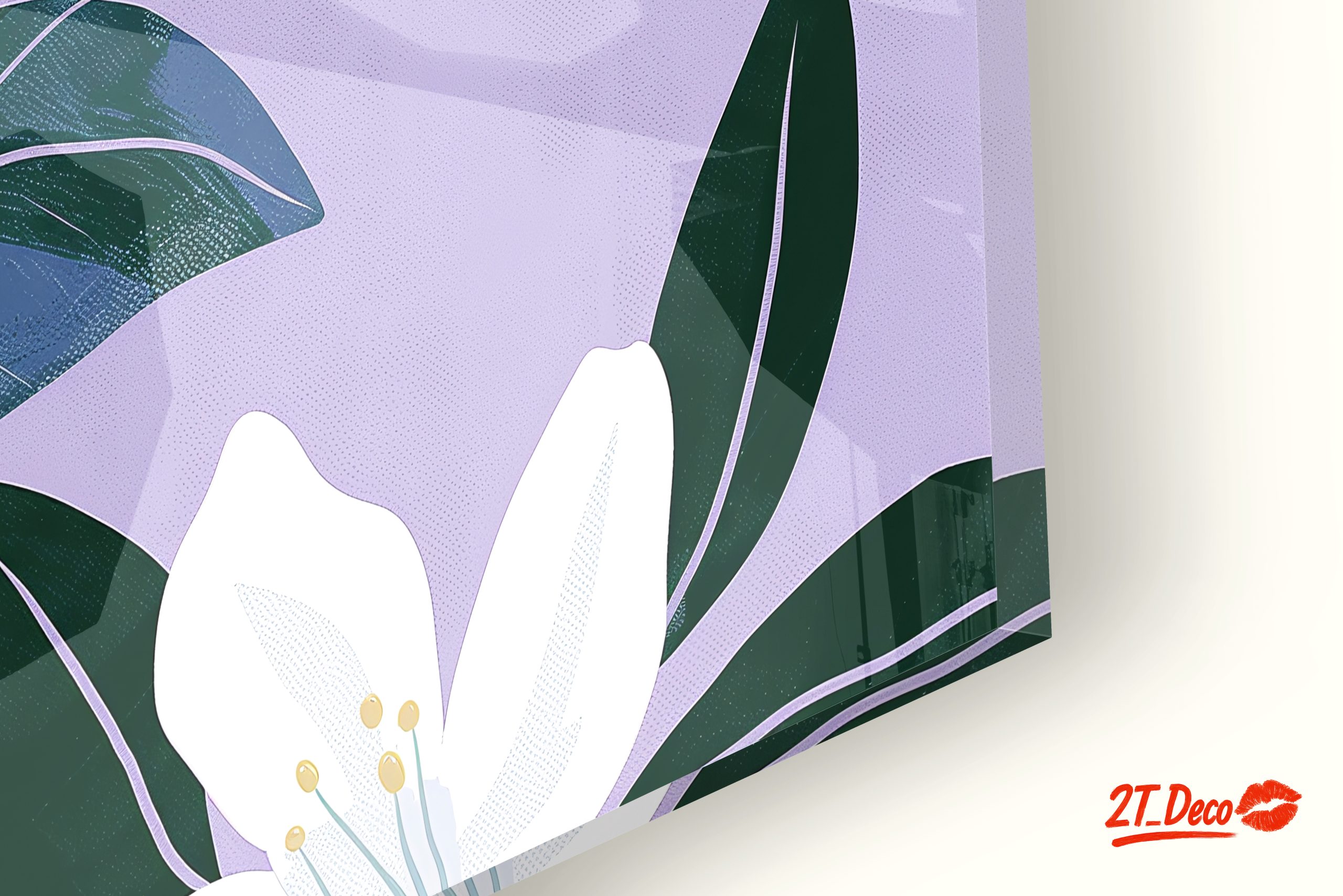 Elegant Floral Design on Purple Background - Image 9