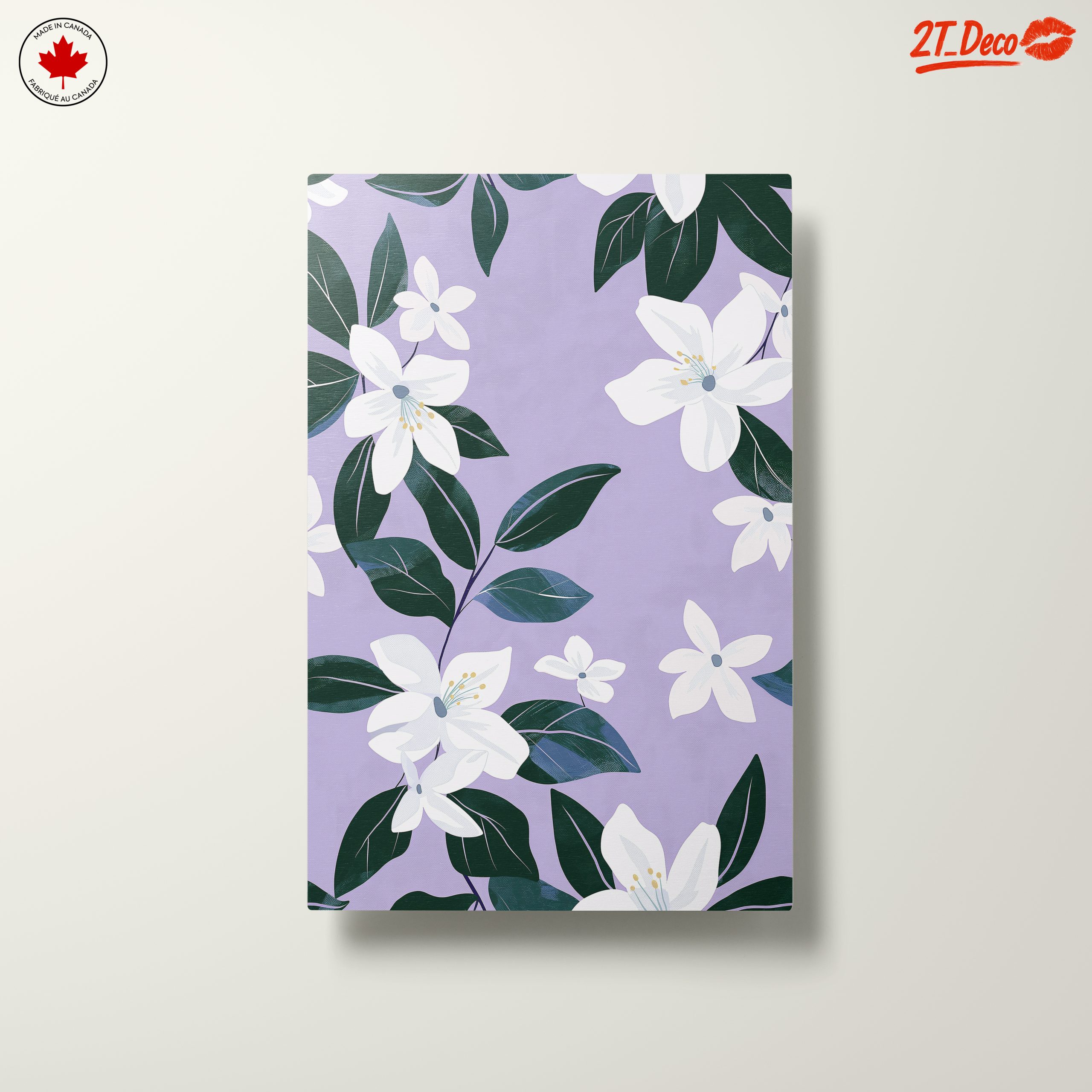 Elegant Floral Design on Purple Background - Image 10