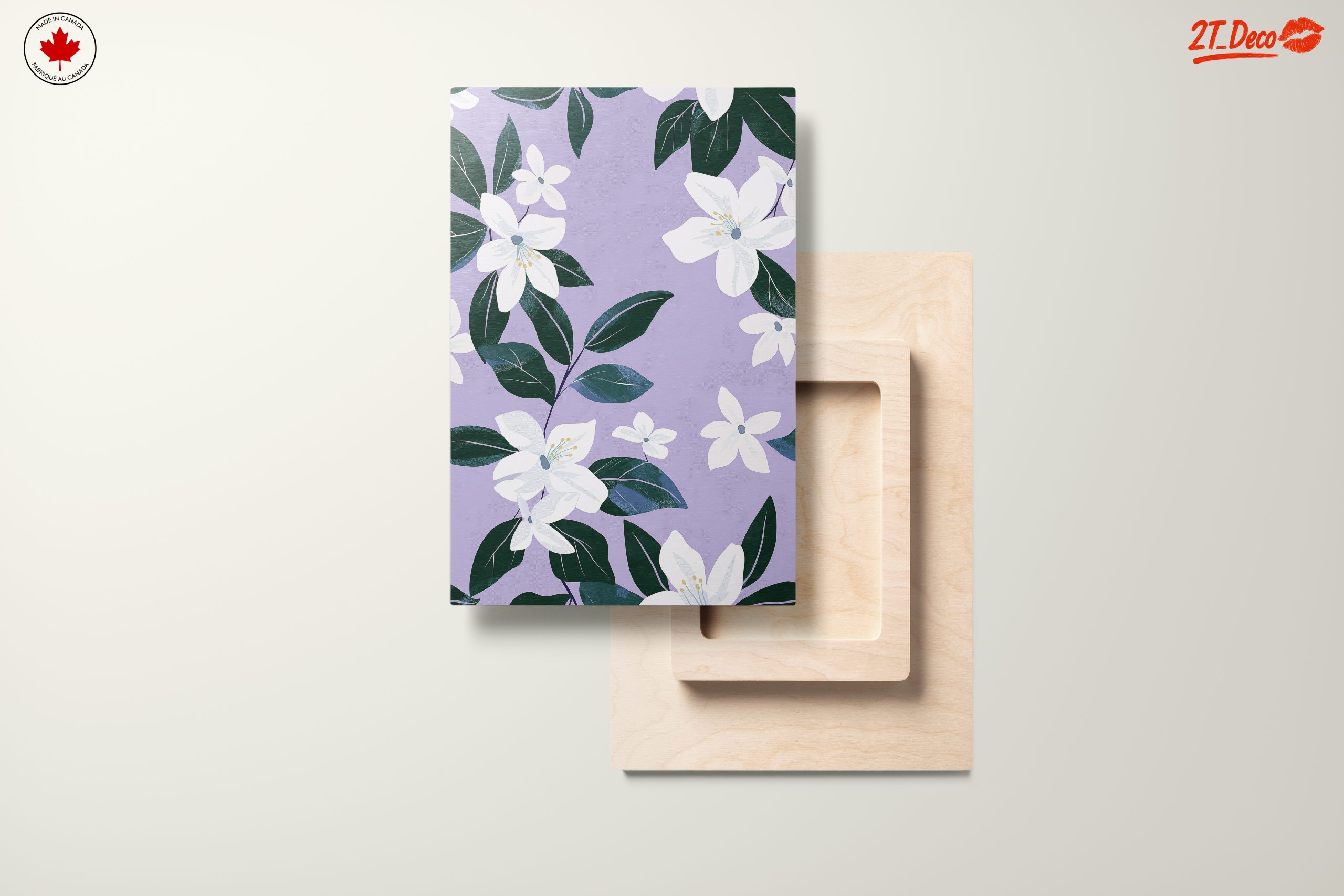 Elegant Floral Design on Purple Background - Image 11