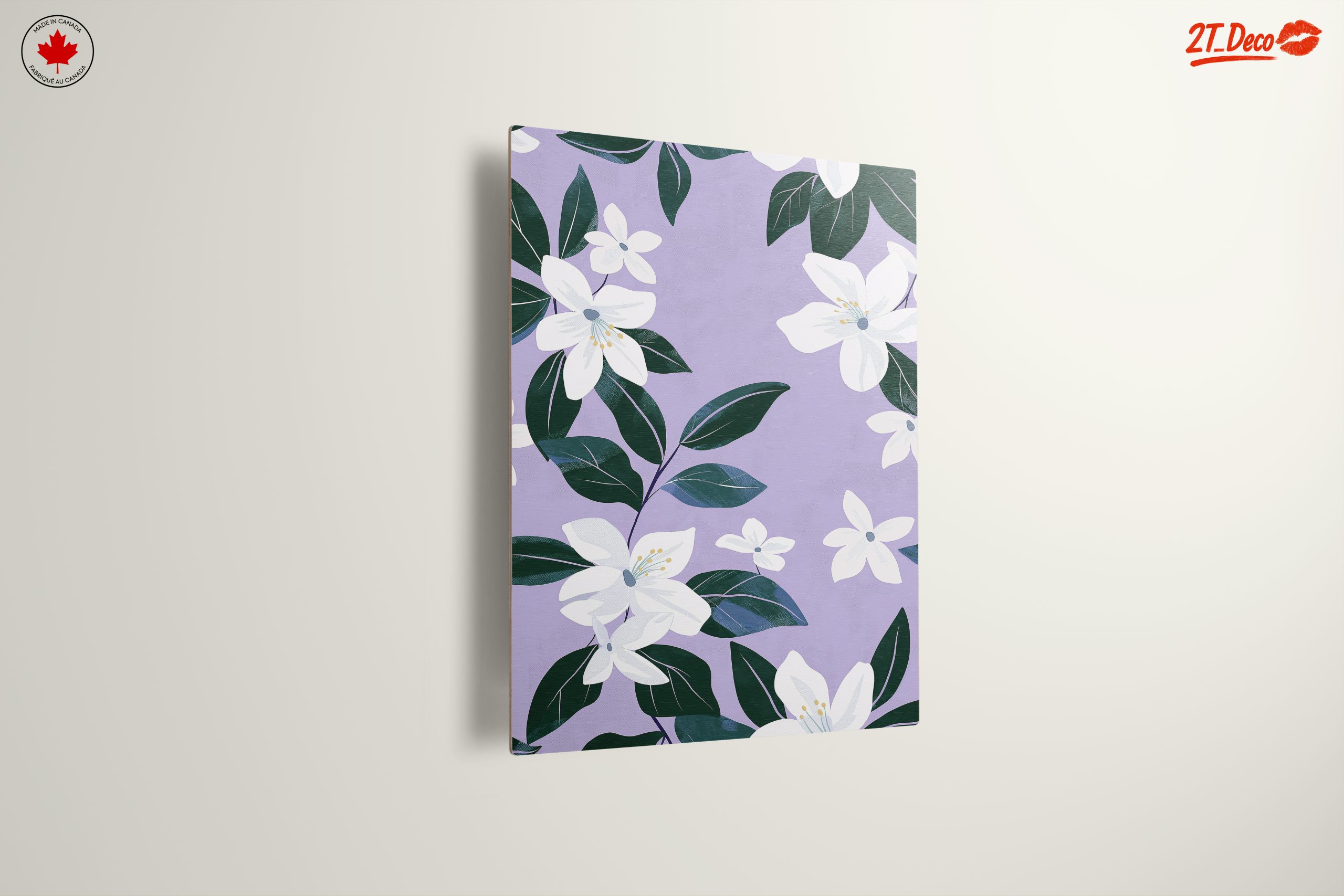 Elegant Floral Design on Purple Background - Image 13
