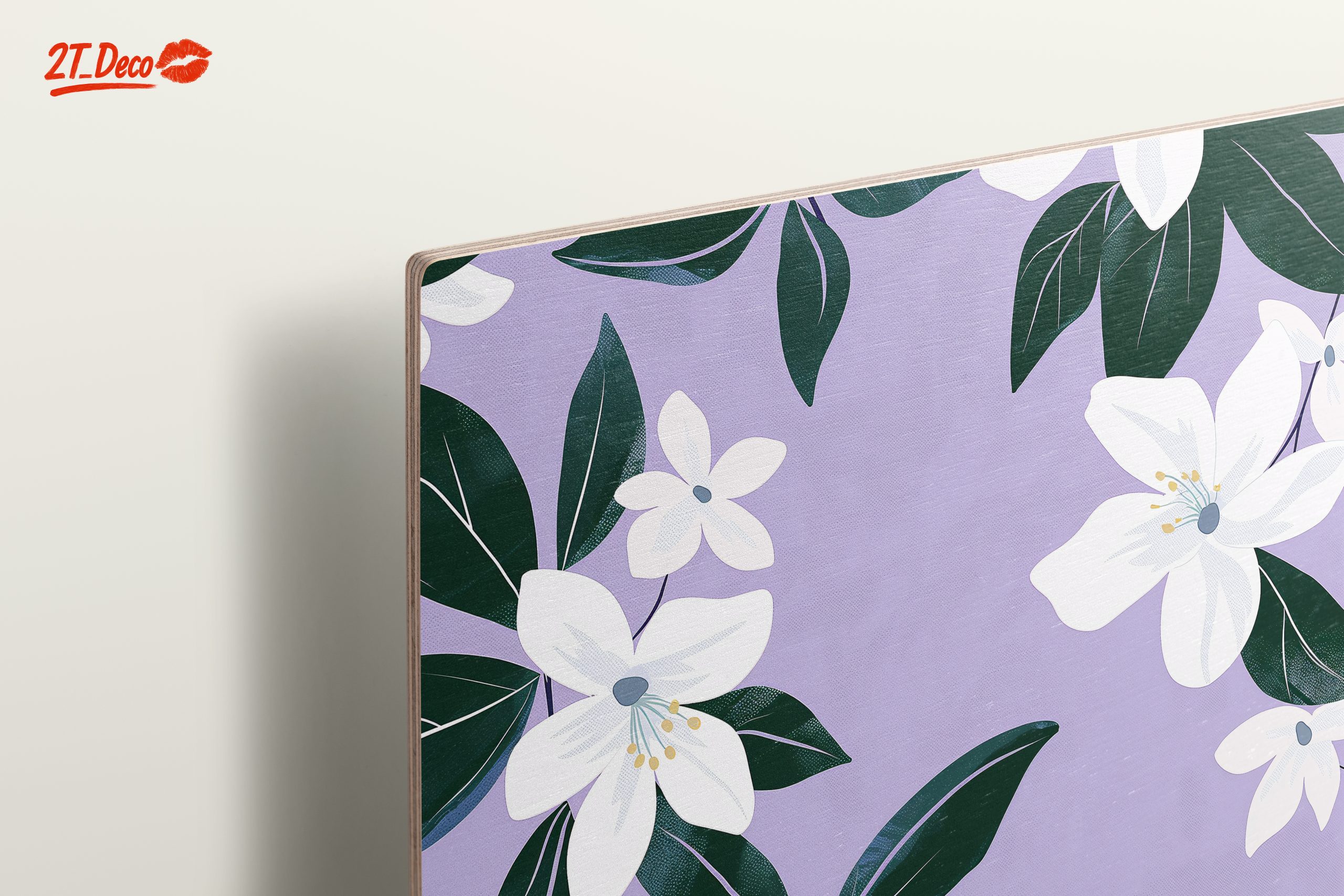 Elegant Floral Design on Purple Background - Image 15