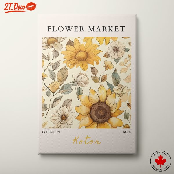 Flower Market Art Featuring Sunflowers