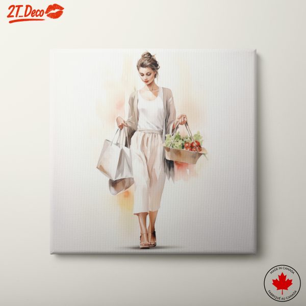 Contemporary Woman Shopping with Fresh Produce