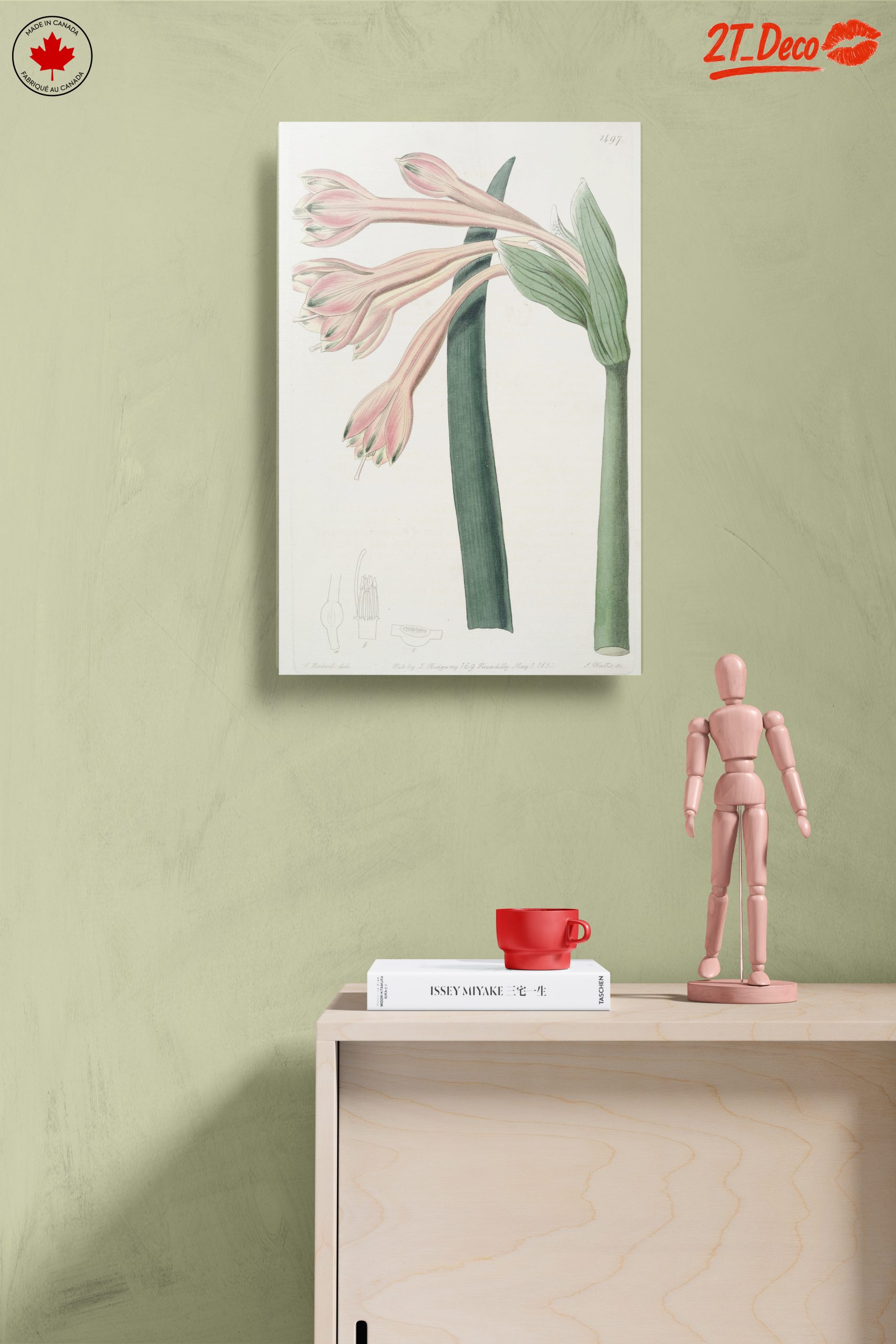 Detailed Botanical Illustration of Pink Flowers - Image 14