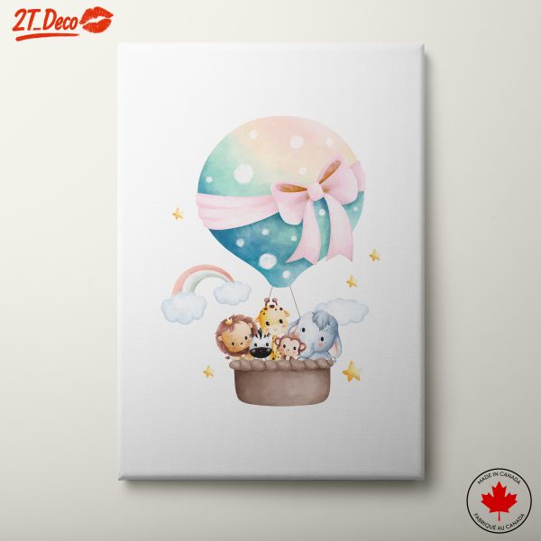 Cute Animal Hot Air Balloon Fantasy Art