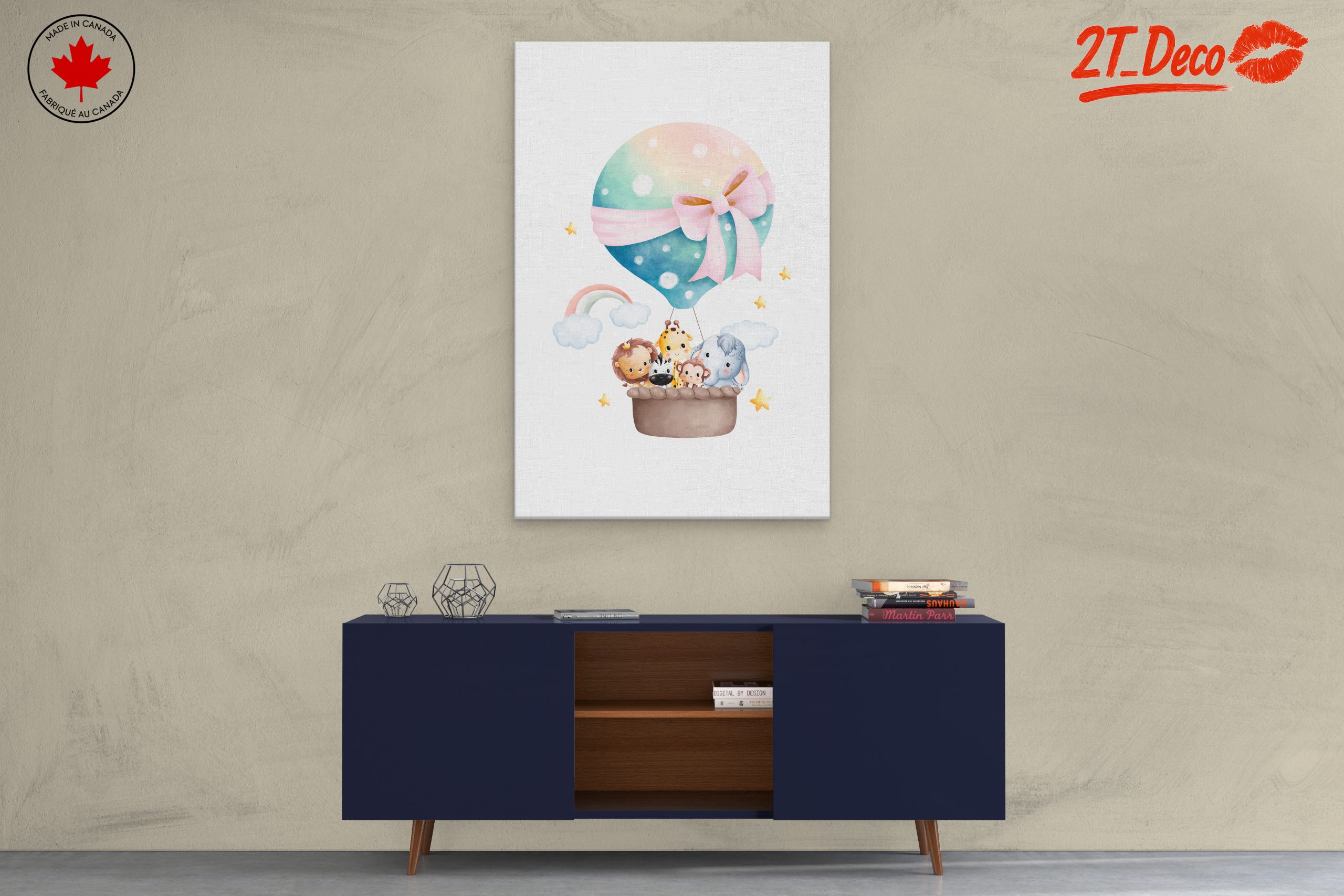 Cute Animal Hot Air Balloon Fantasy Art - Image 3
