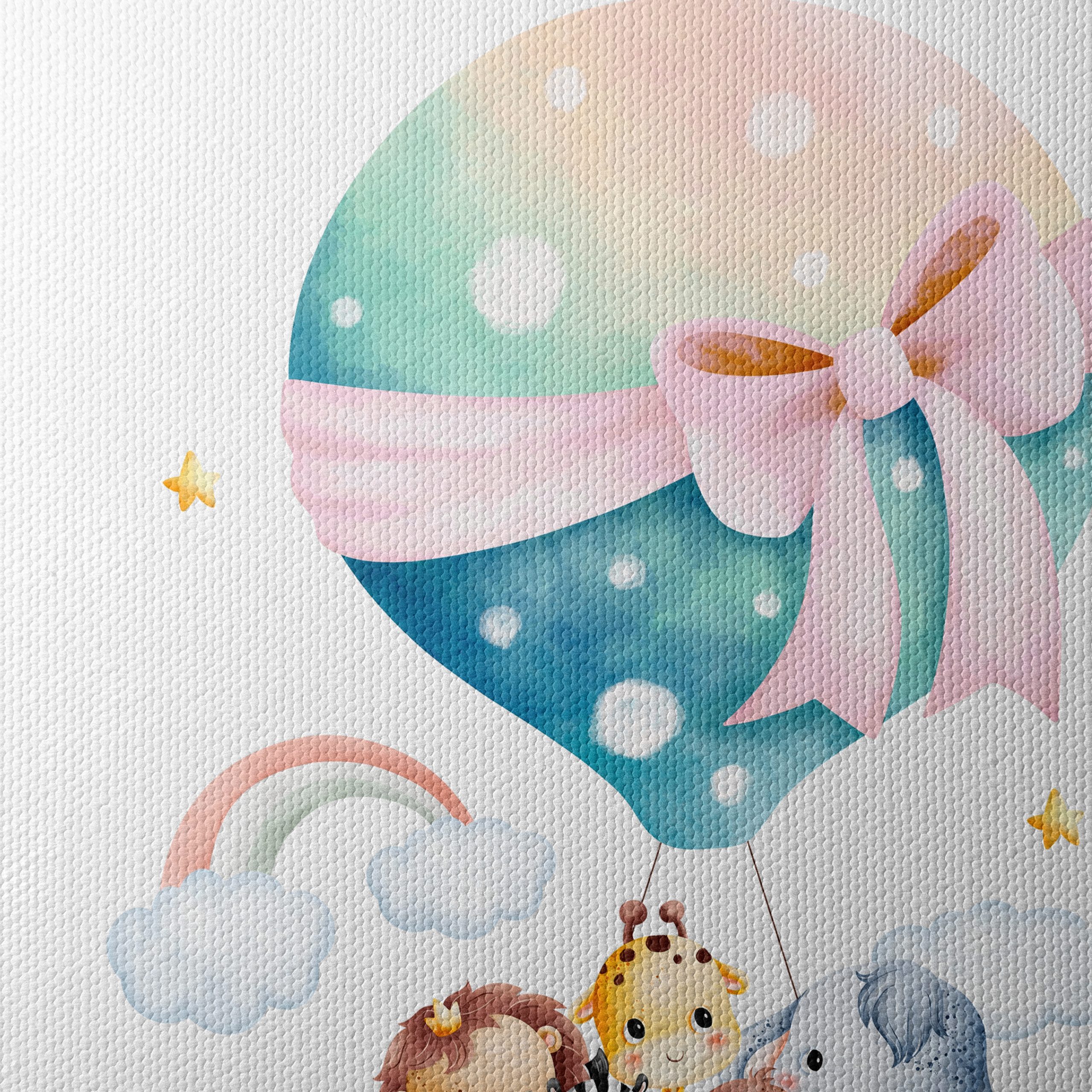Cute Animal Hot Air Balloon Fantasy Art - Image 4