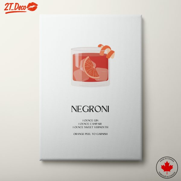 Negroni Cocktail Recipe Art 2
