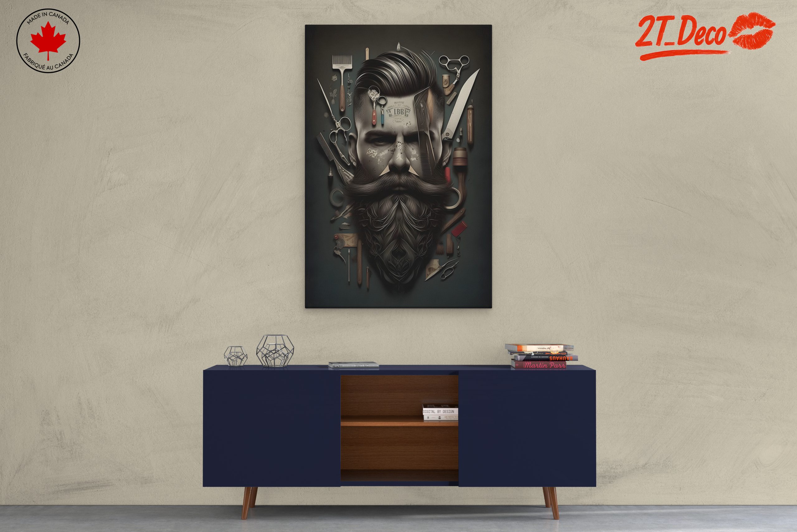 Stylish Barber Industry Artwork - Image 3