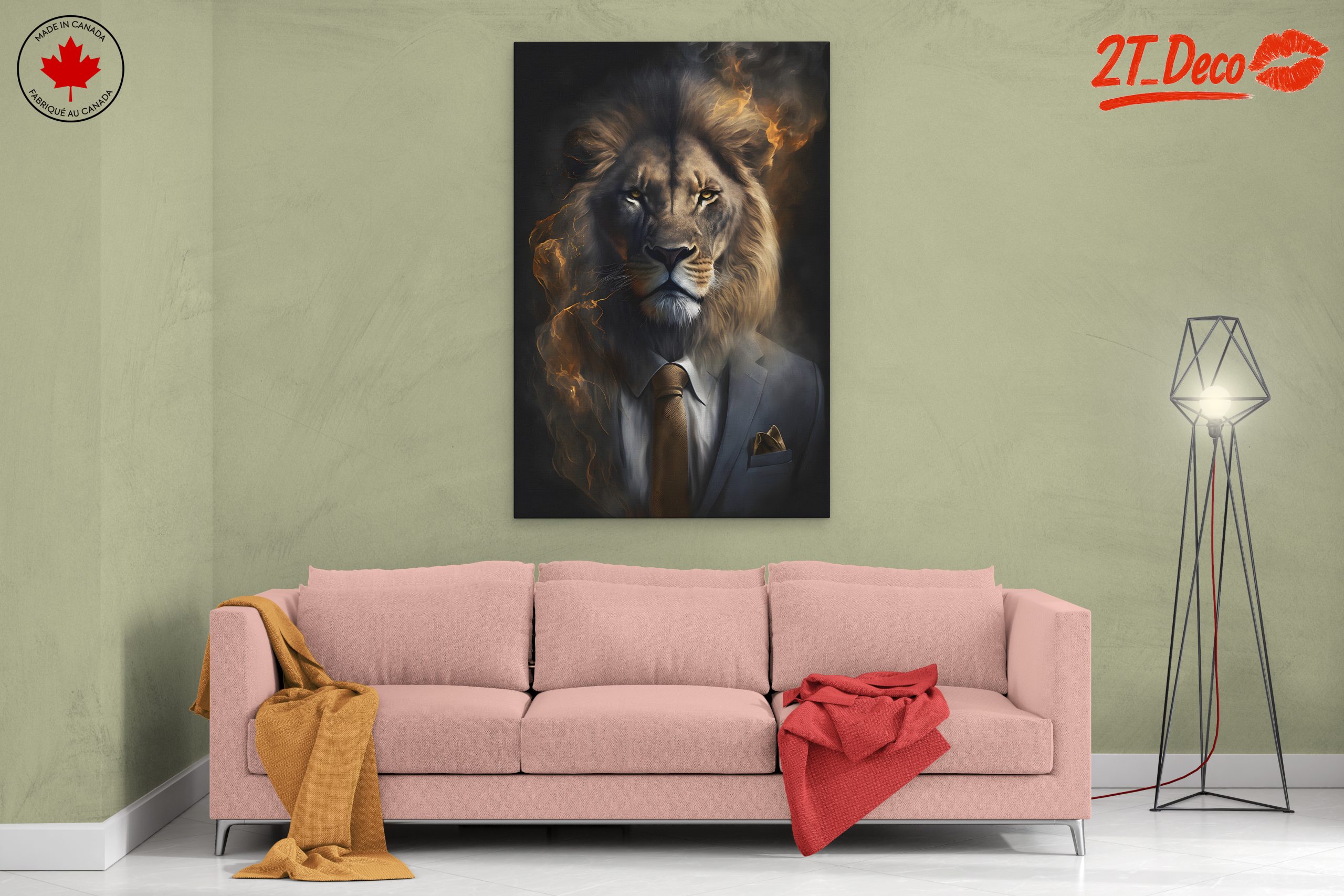 Majestic Lion in Suit Art - Image 2