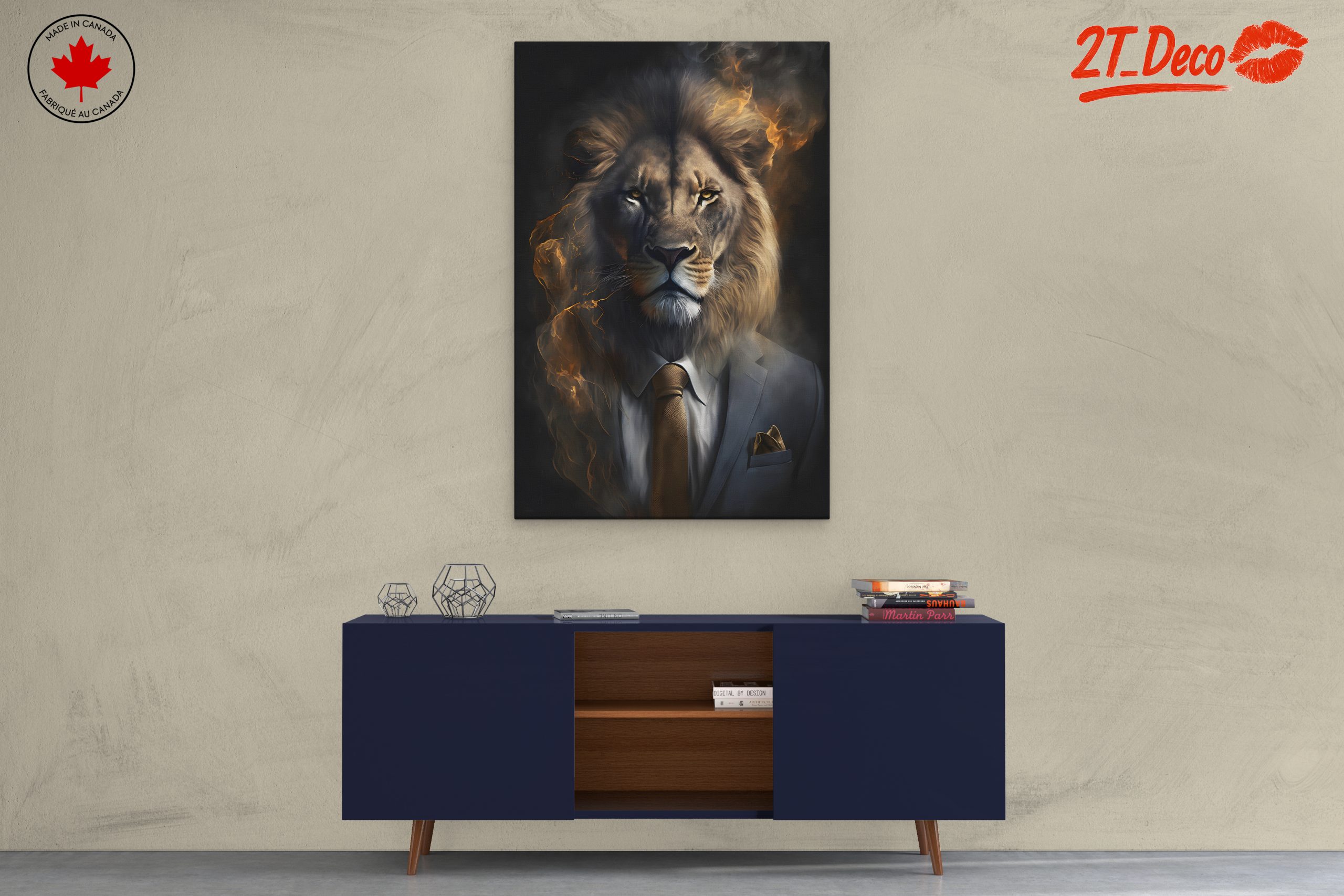 Majestic Lion in Suit Art - Image 3