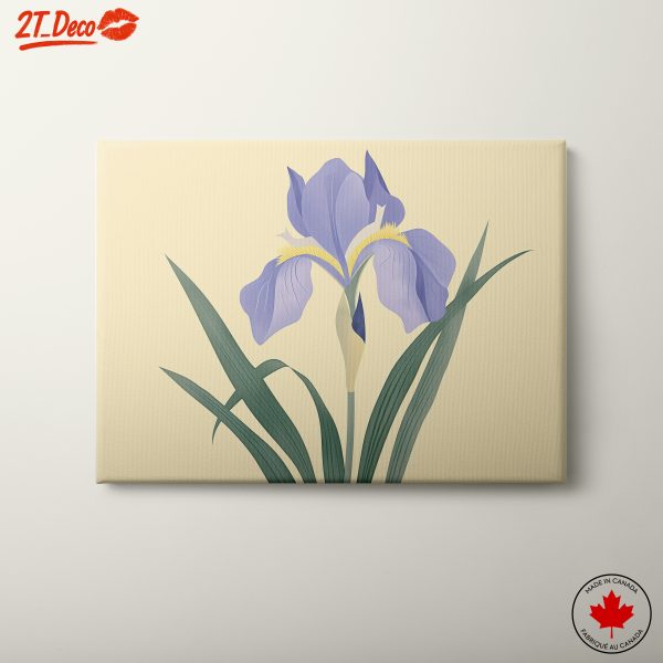 Delicate Iris Botanical Art for Home Decor