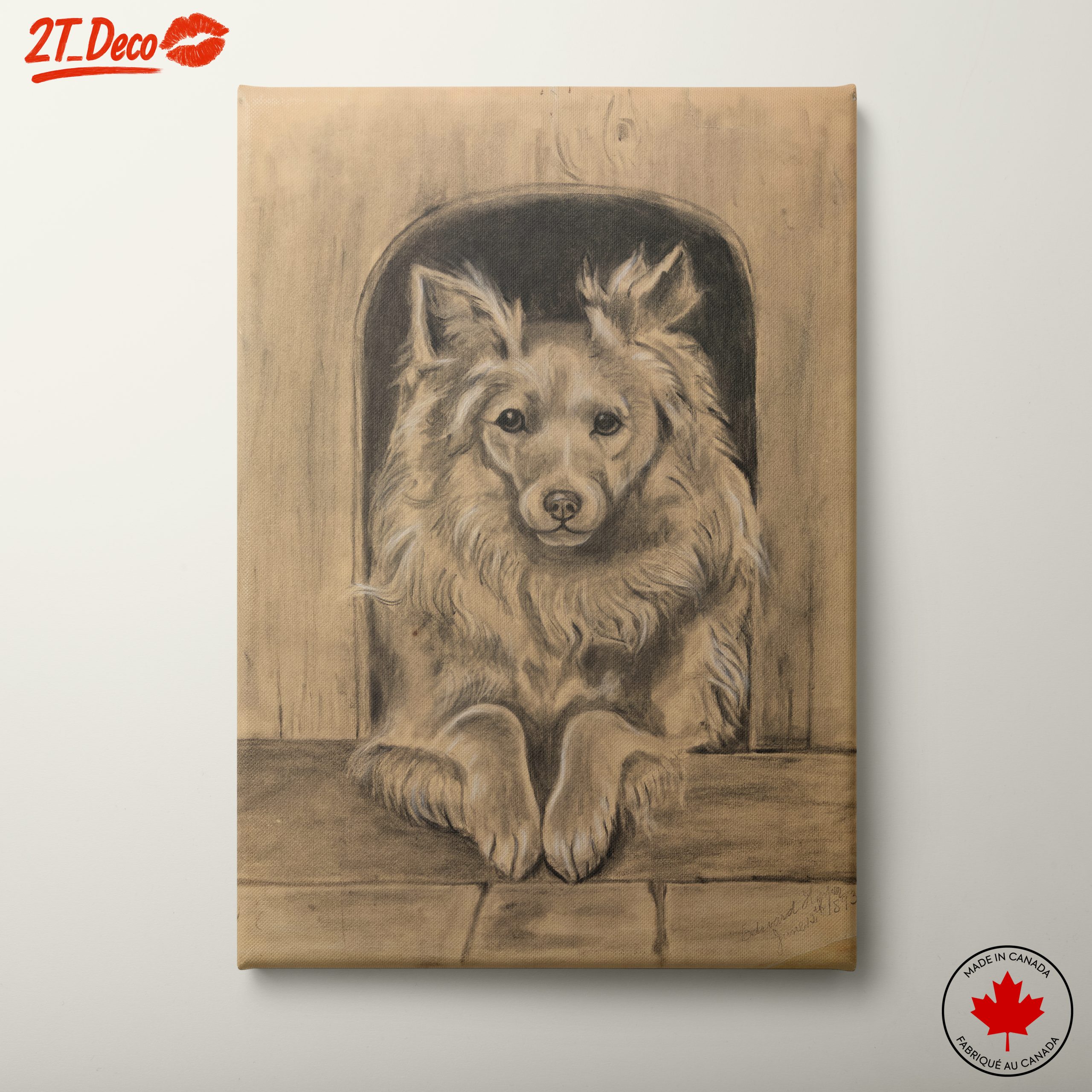 Charming Dog Portrait Artwork