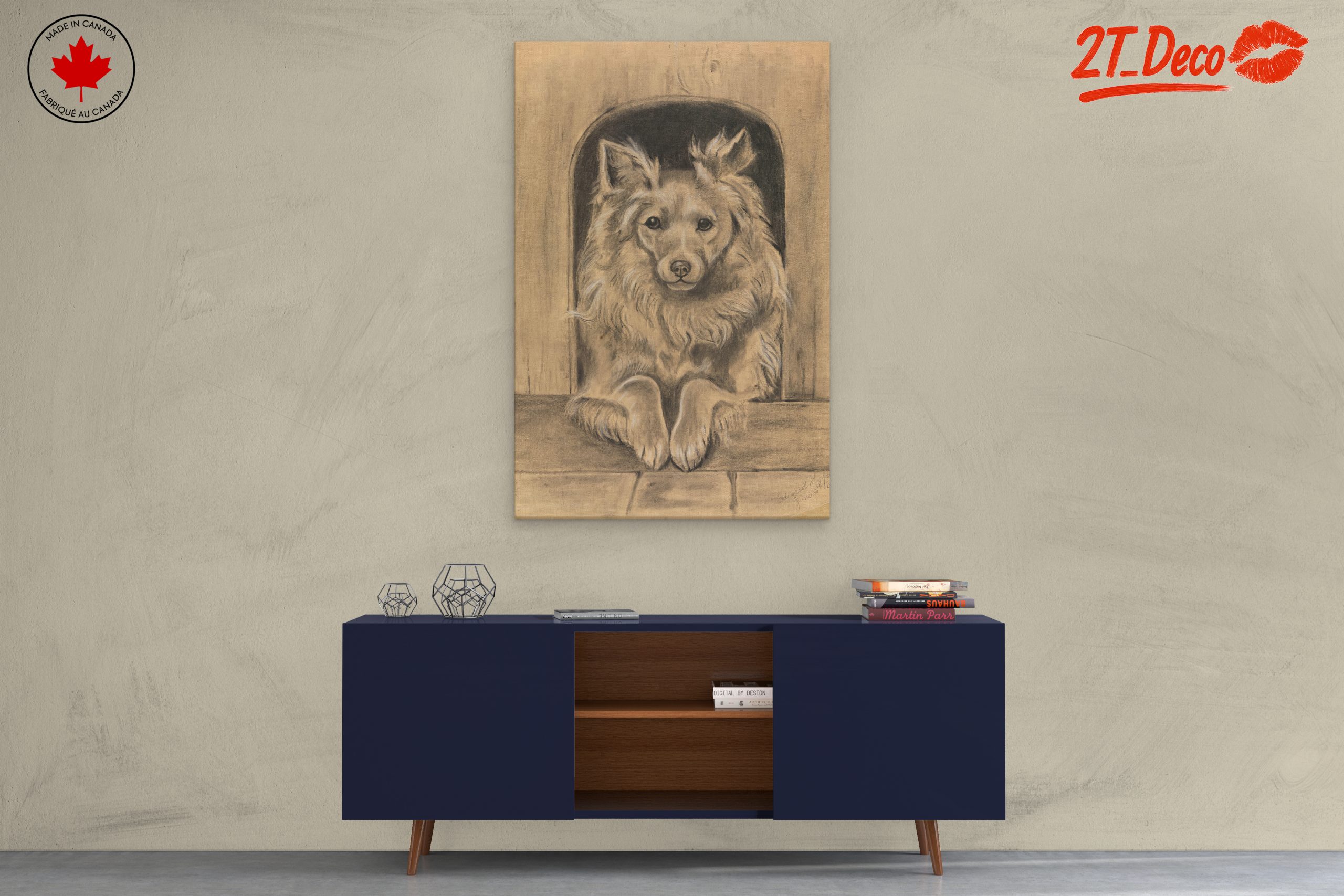 Charming Dog Portrait Artwork - Image 3