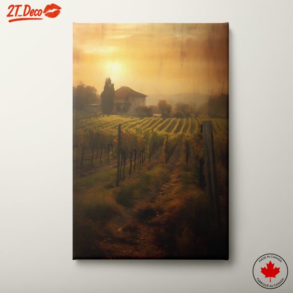 Vineyard Sunset Landscape