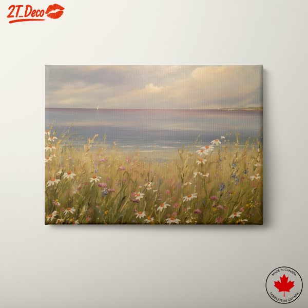 Seaside View with Wildflowers