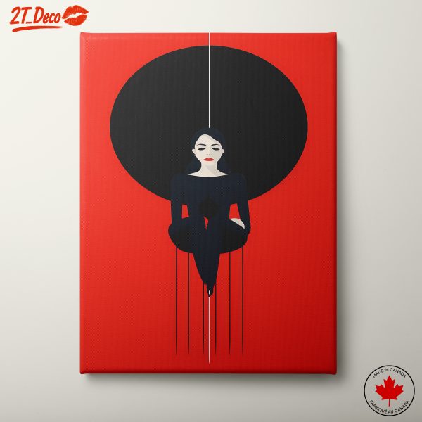 Stylized Character with Bold Background