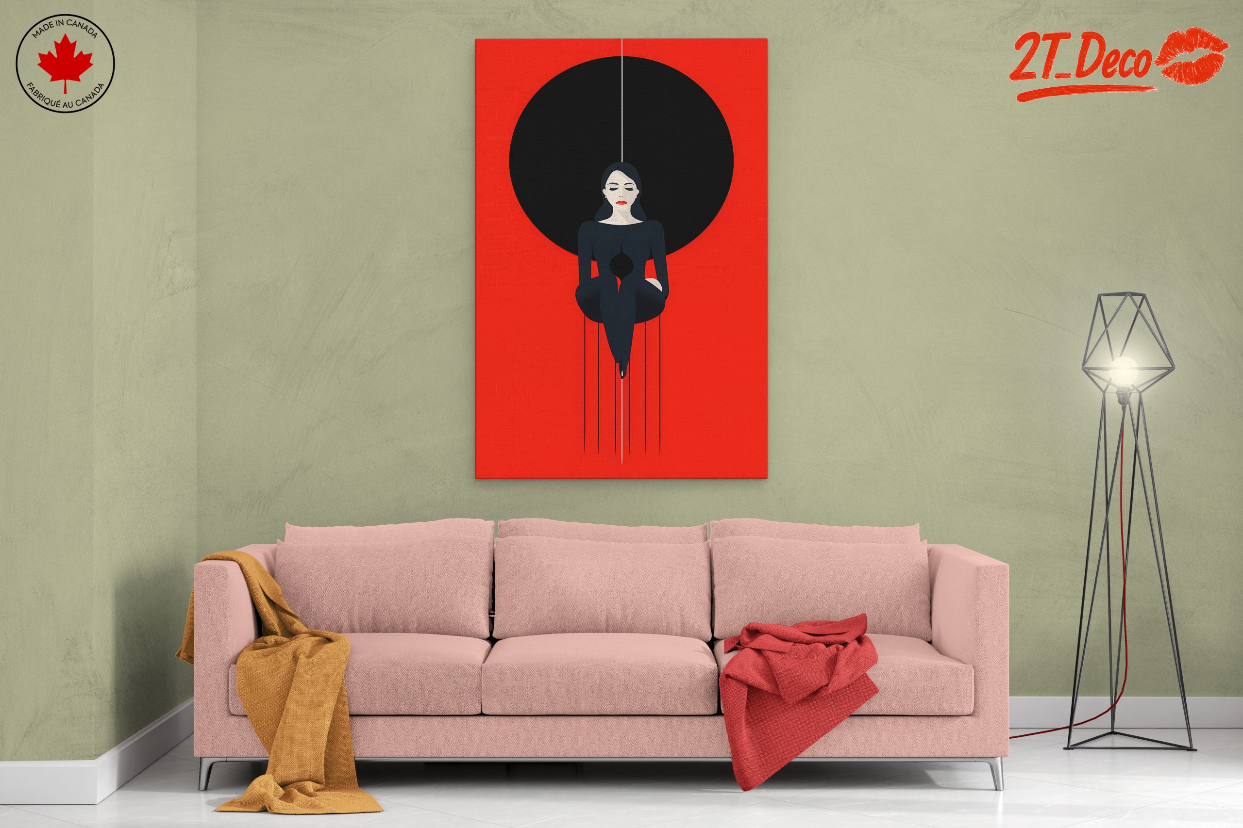 Stylized Character with Bold Background - Image 2