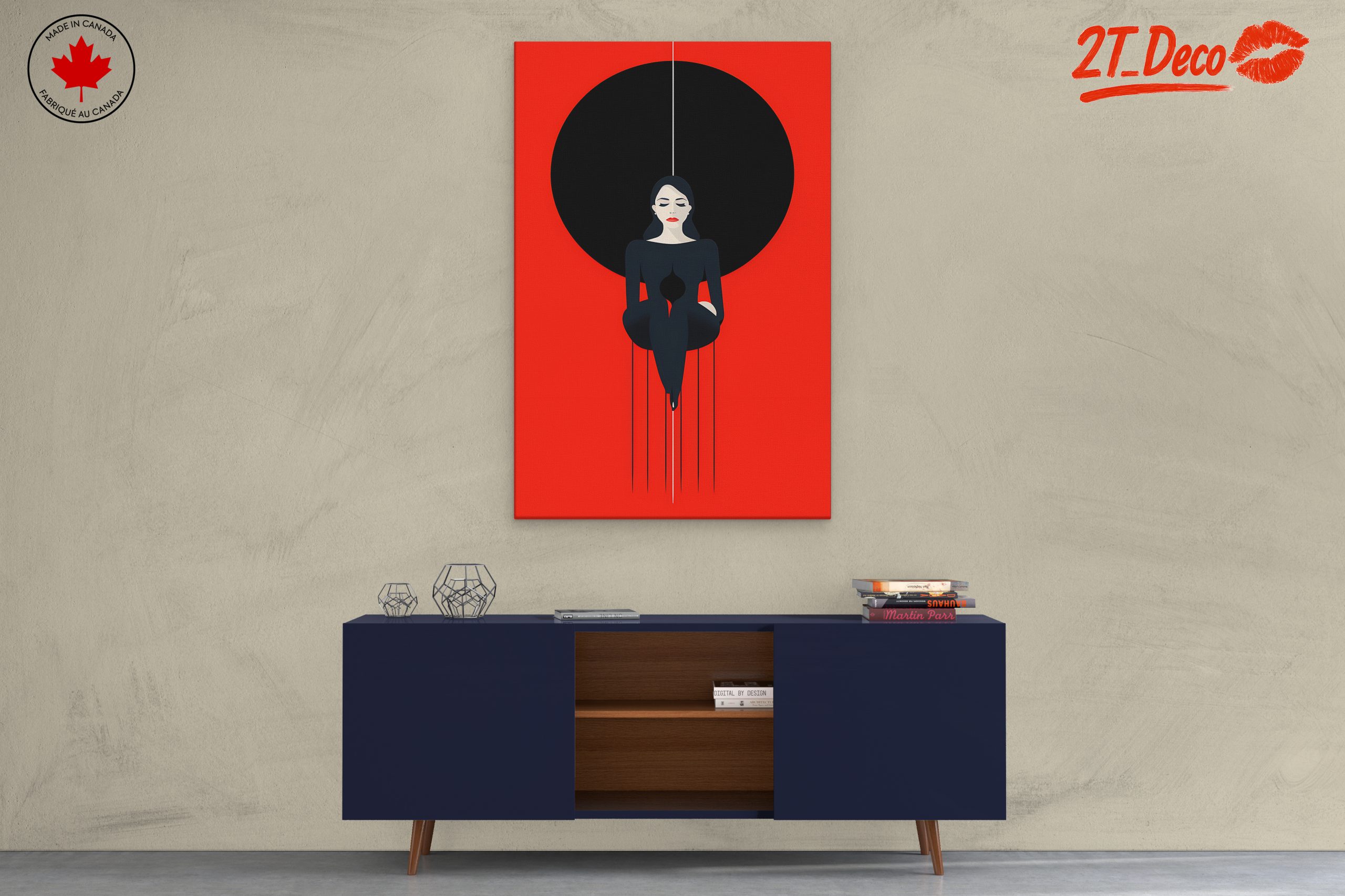 Stylized Character with Bold Background - Image 3