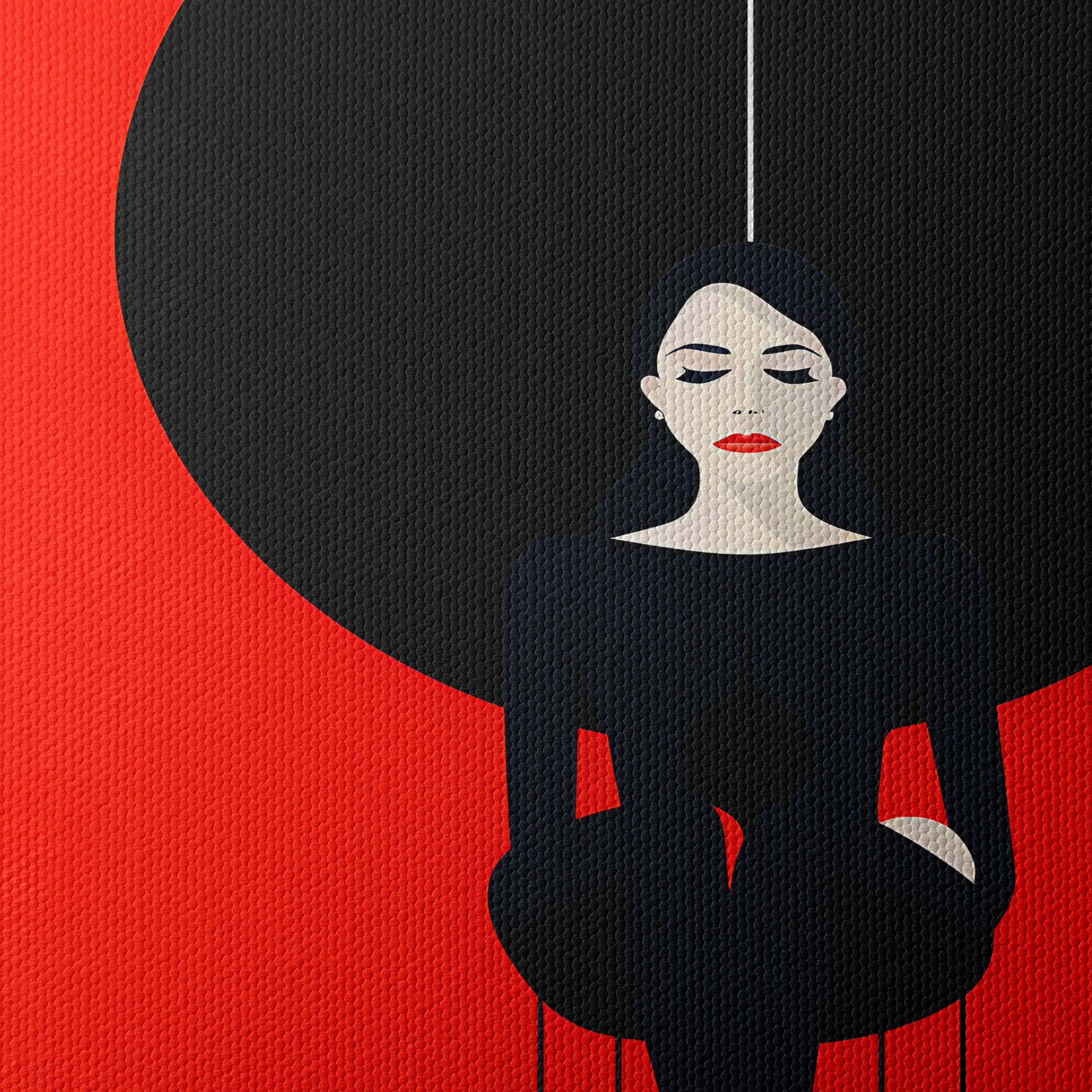 Stylized Character with Bold Background - Image 4