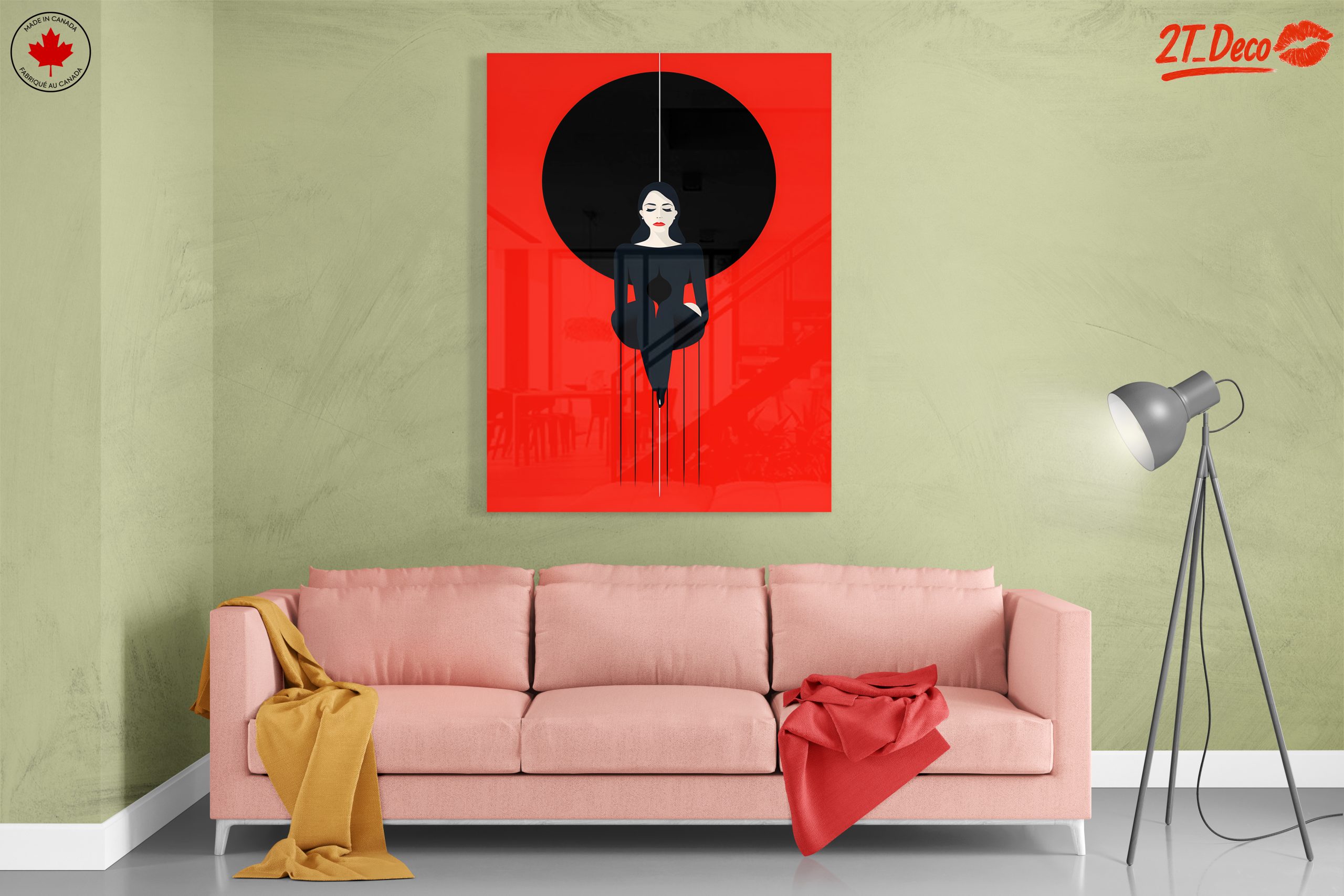 Stylized Character with Bold Background - Image 7