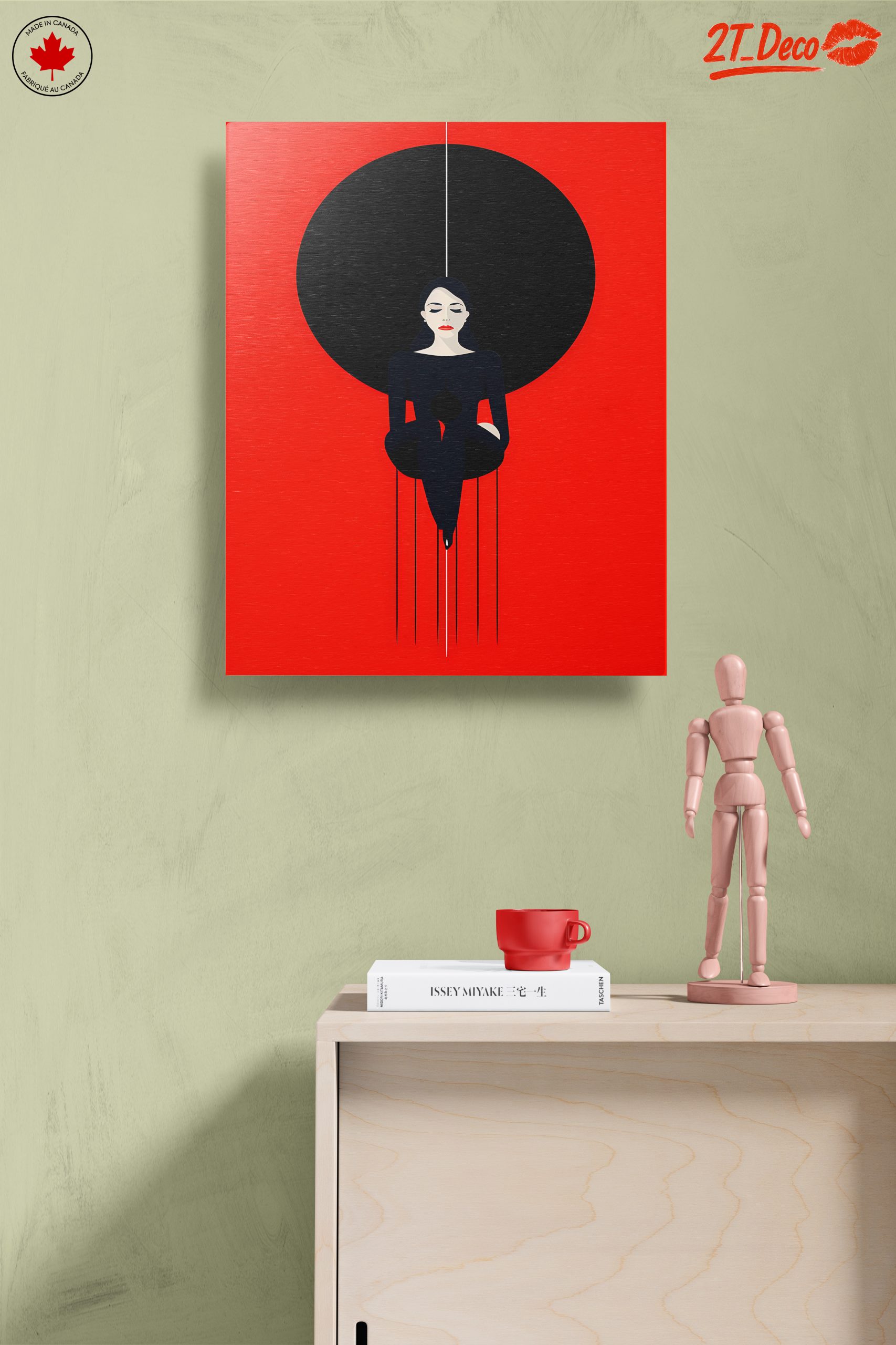 Stylized Character with Bold Background - Image 14