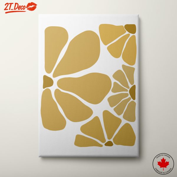 Abstract Floral Shapes in Rich Gold Tones