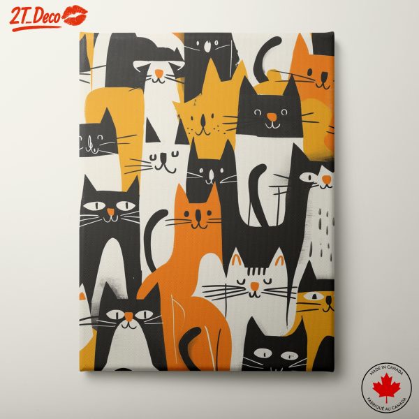 Playful Cats in Bright Colors