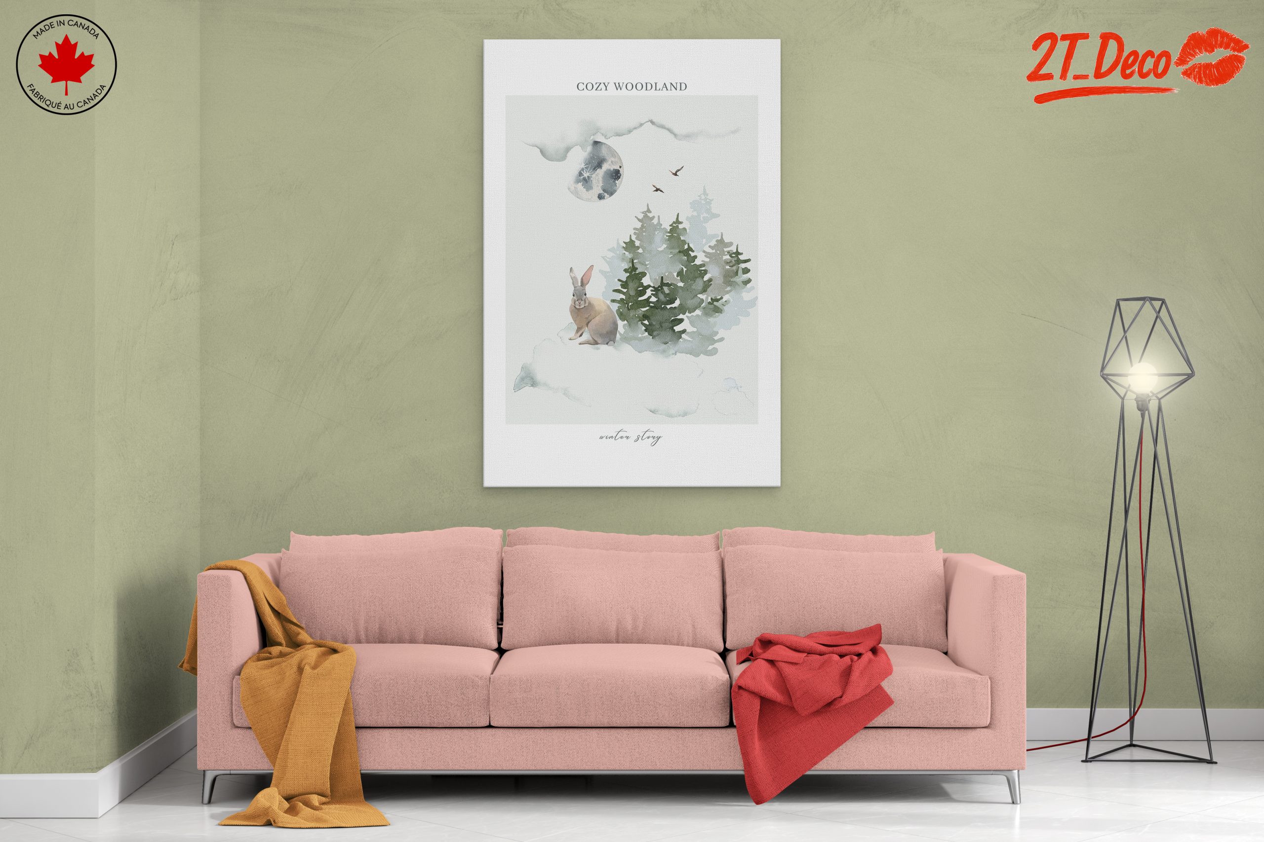 Cozy Woodland Winter Story Art - Image 2