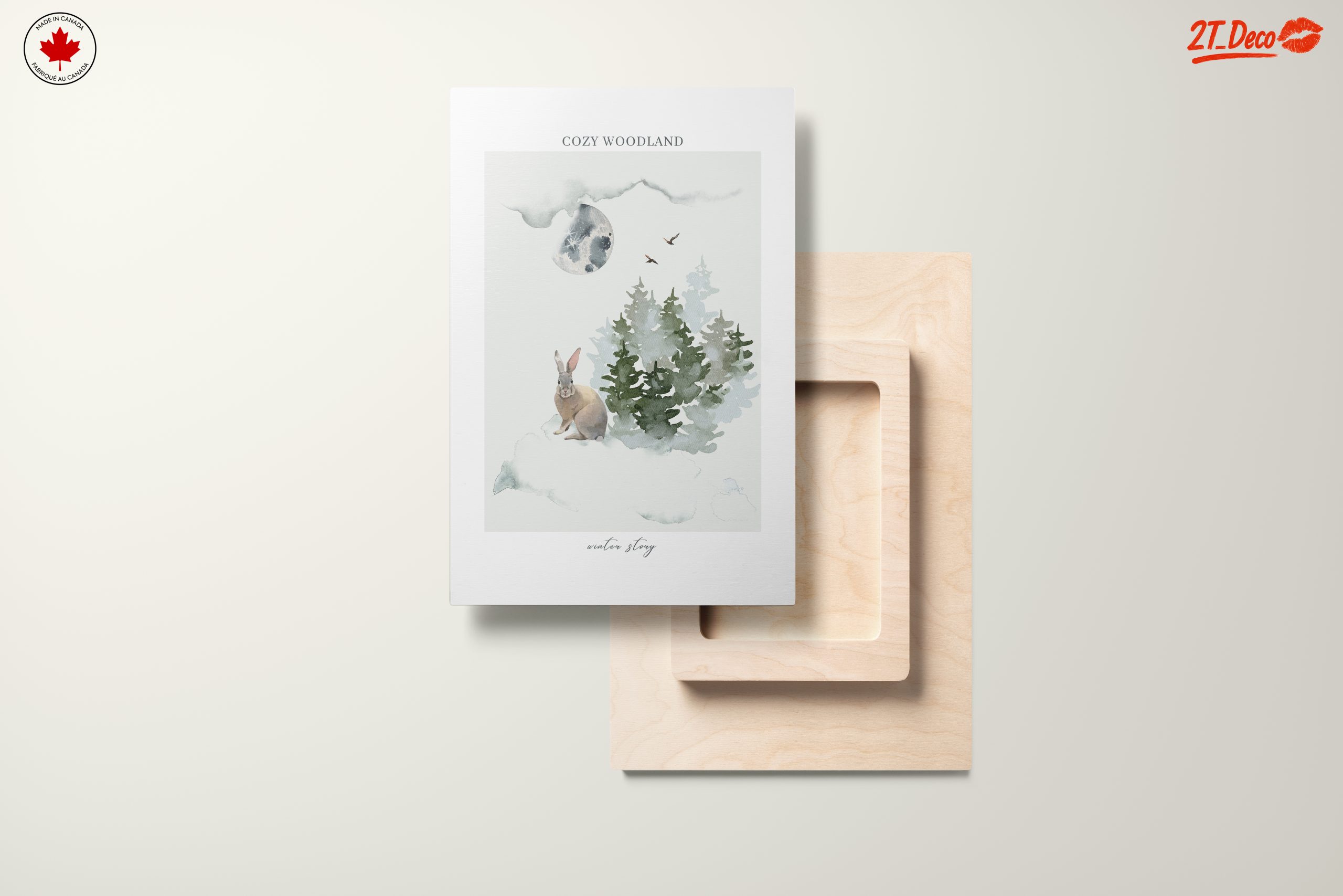 Cozy Woodland Winter Story Art - Image 11