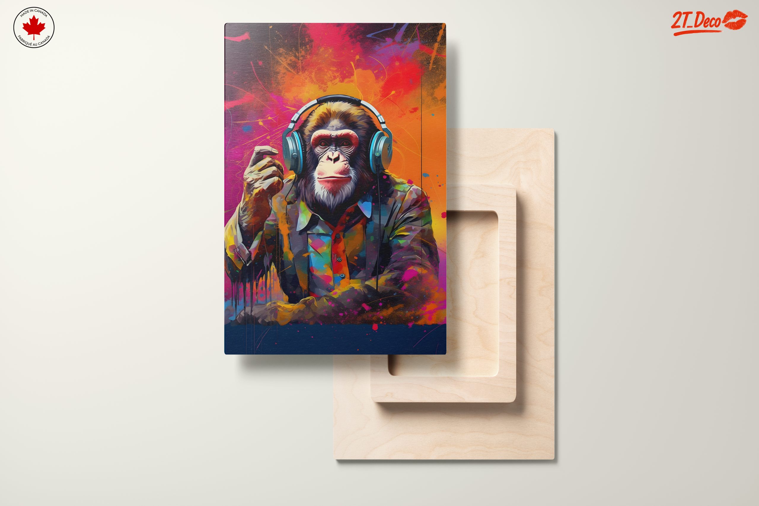 Colorful Musical Animal Artwork Featuring a Monkey - Image 11