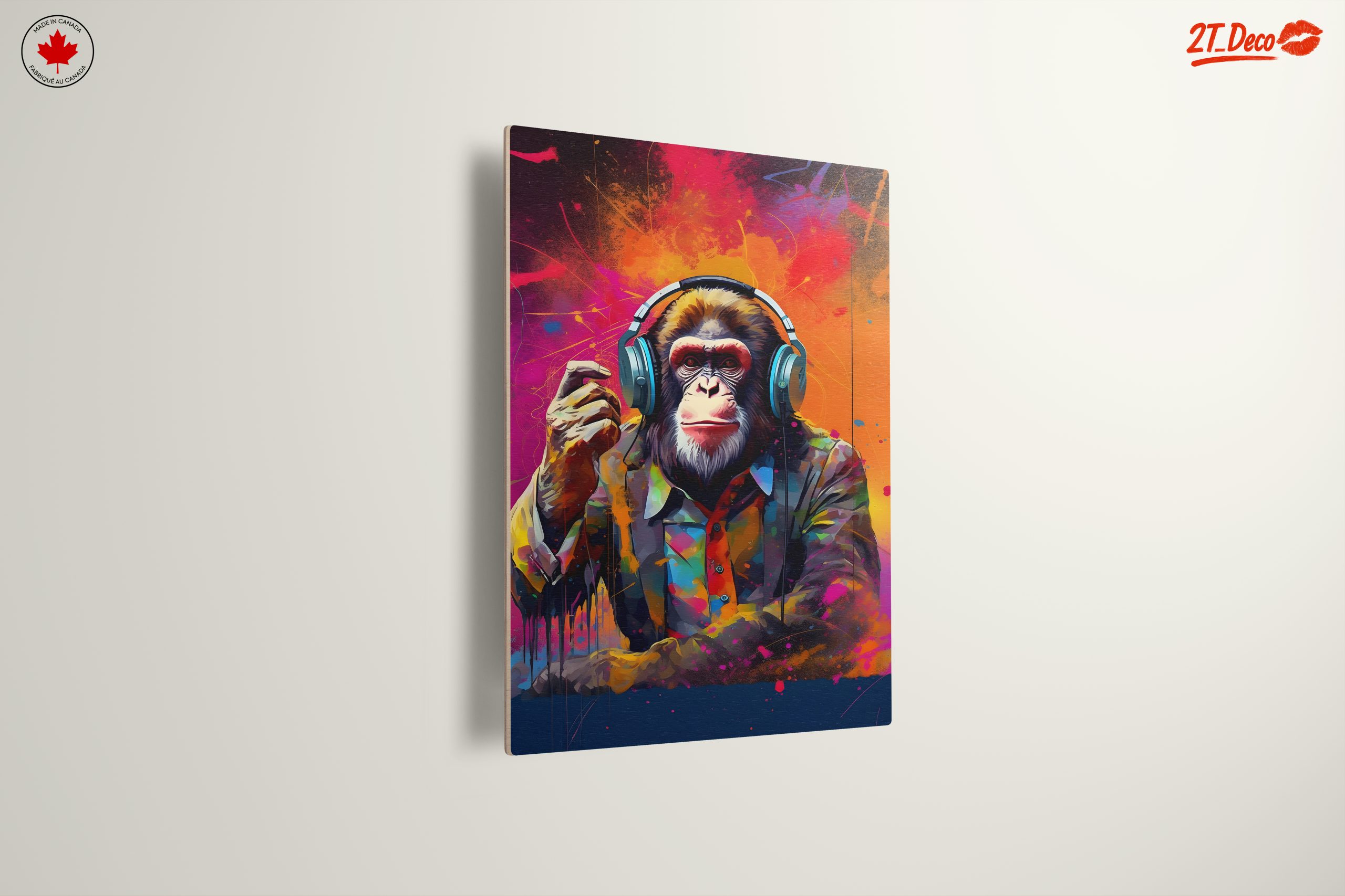 Colorful Musical Animal Artwork Featuring a Monkey - Image 13