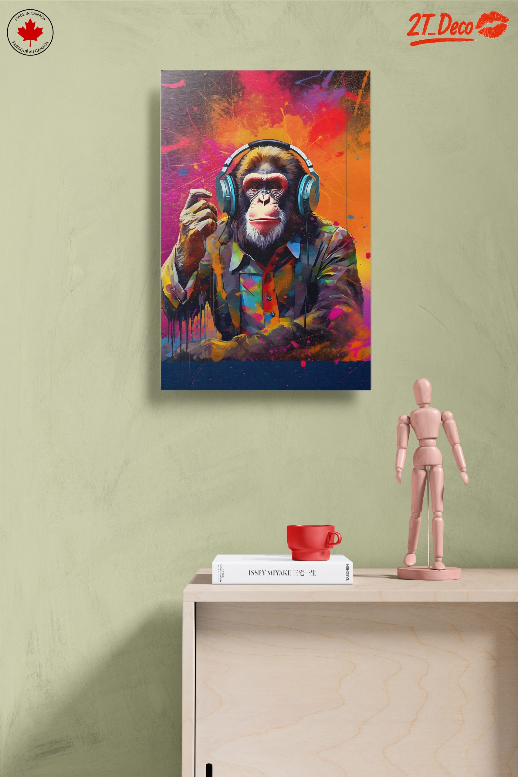 Colorful Musical Animal Artwork Featuring a Monkey - Image 14
